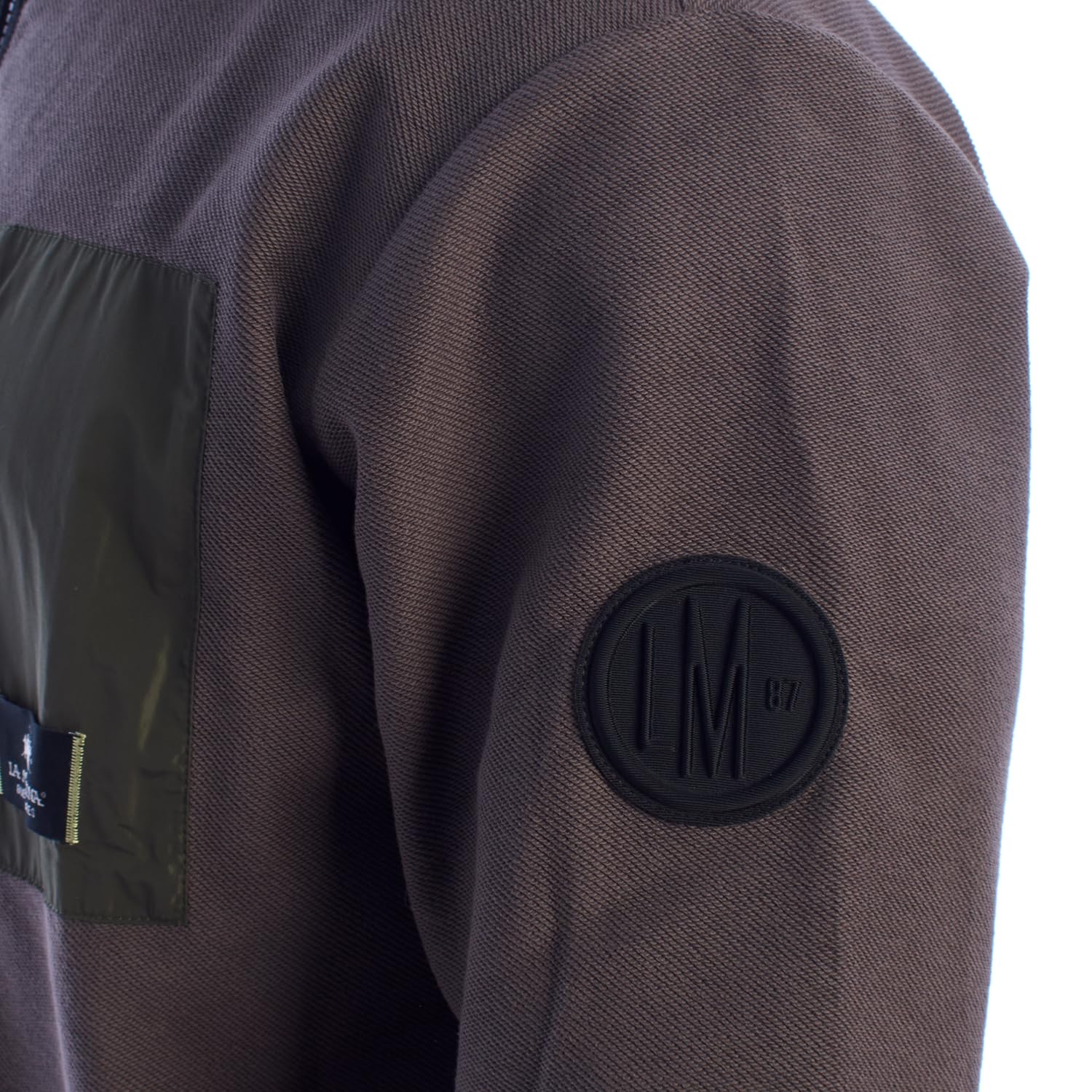 La Martina YMF601-FP565 Felpa uomo pile mezza zip M