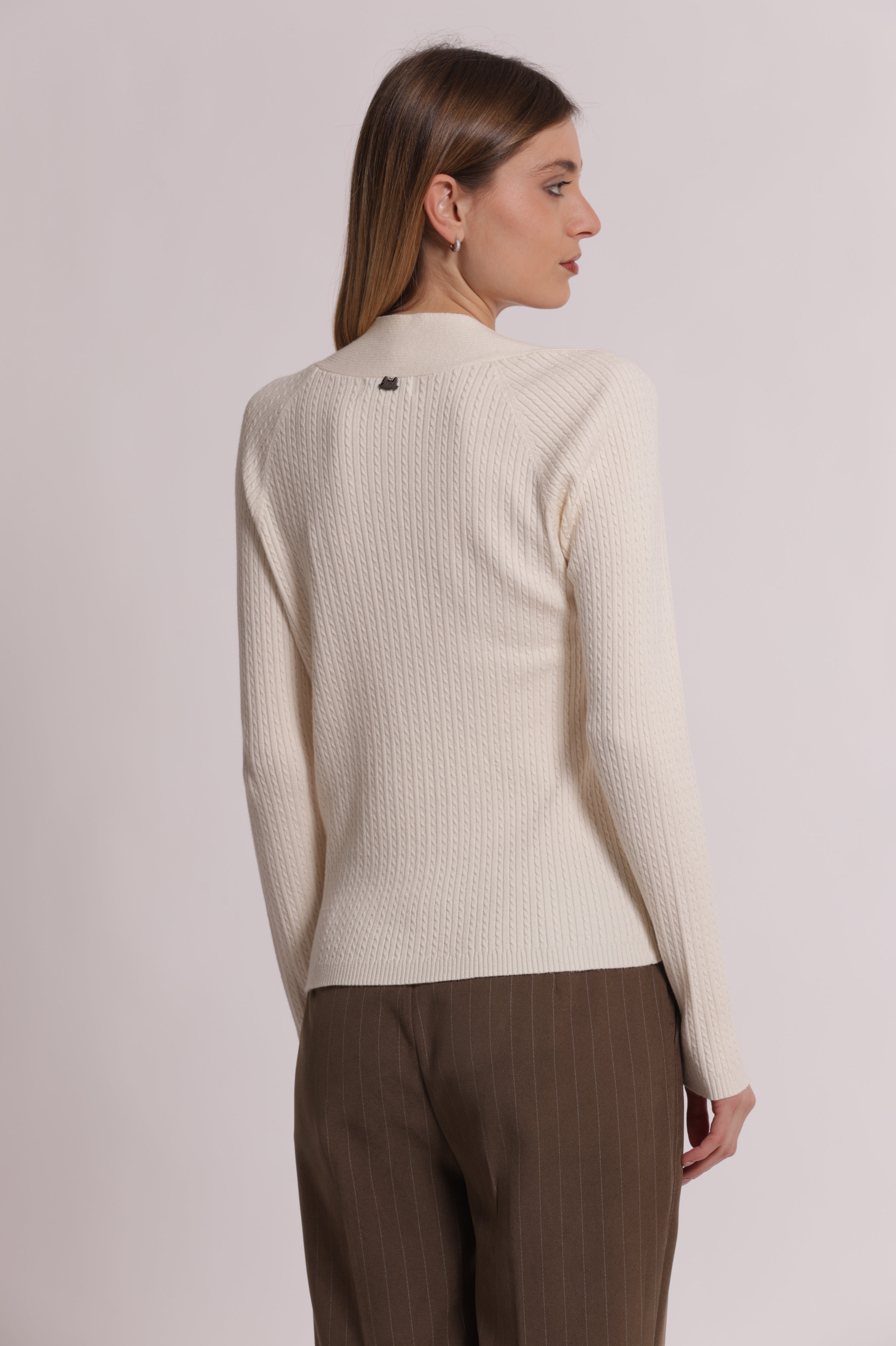 Mimi Mua Maglia Cut Out Nera Viscosa