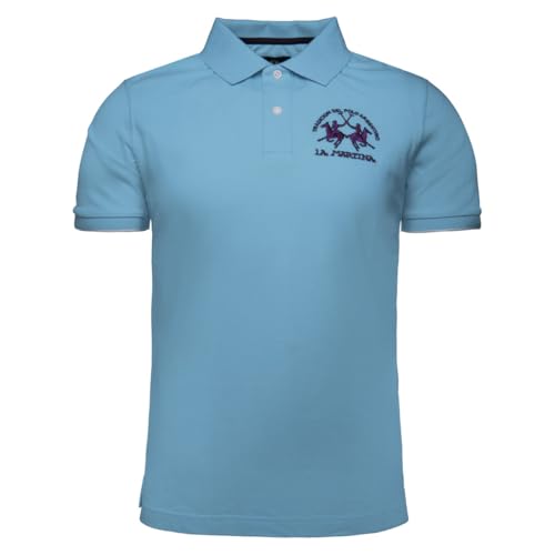 La Martina MAP001 polo uomo blu M piqué
