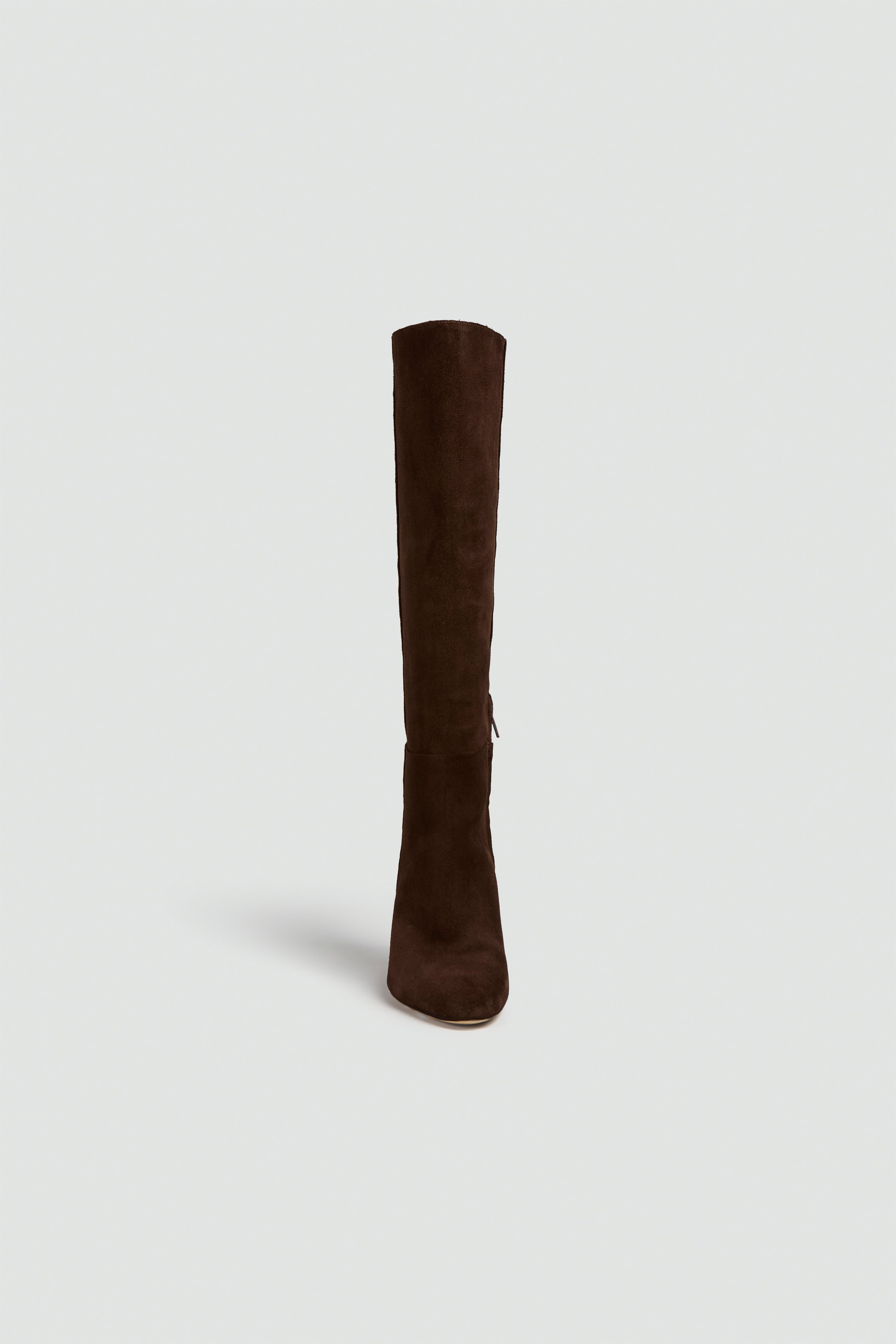 Semicouture Lucinda stivale camoscio moka tacco 5 cm