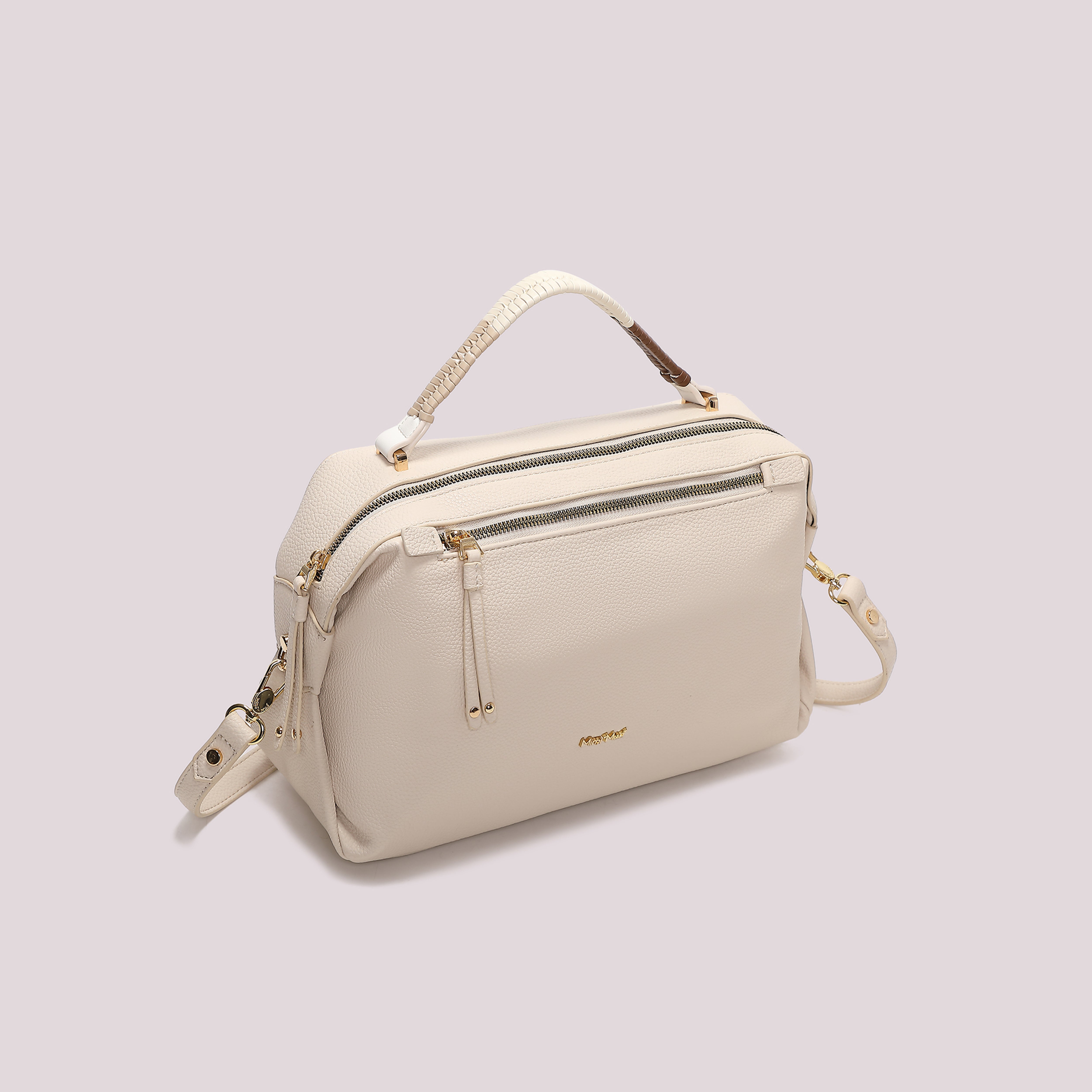 Mimi Mua borsa bauletto manico intrecciato nero