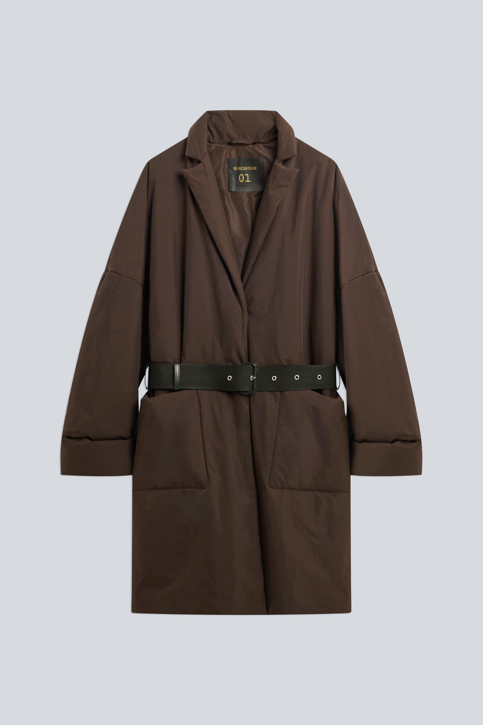 Semicouture Fay Cappotto Panno Doppio Moka