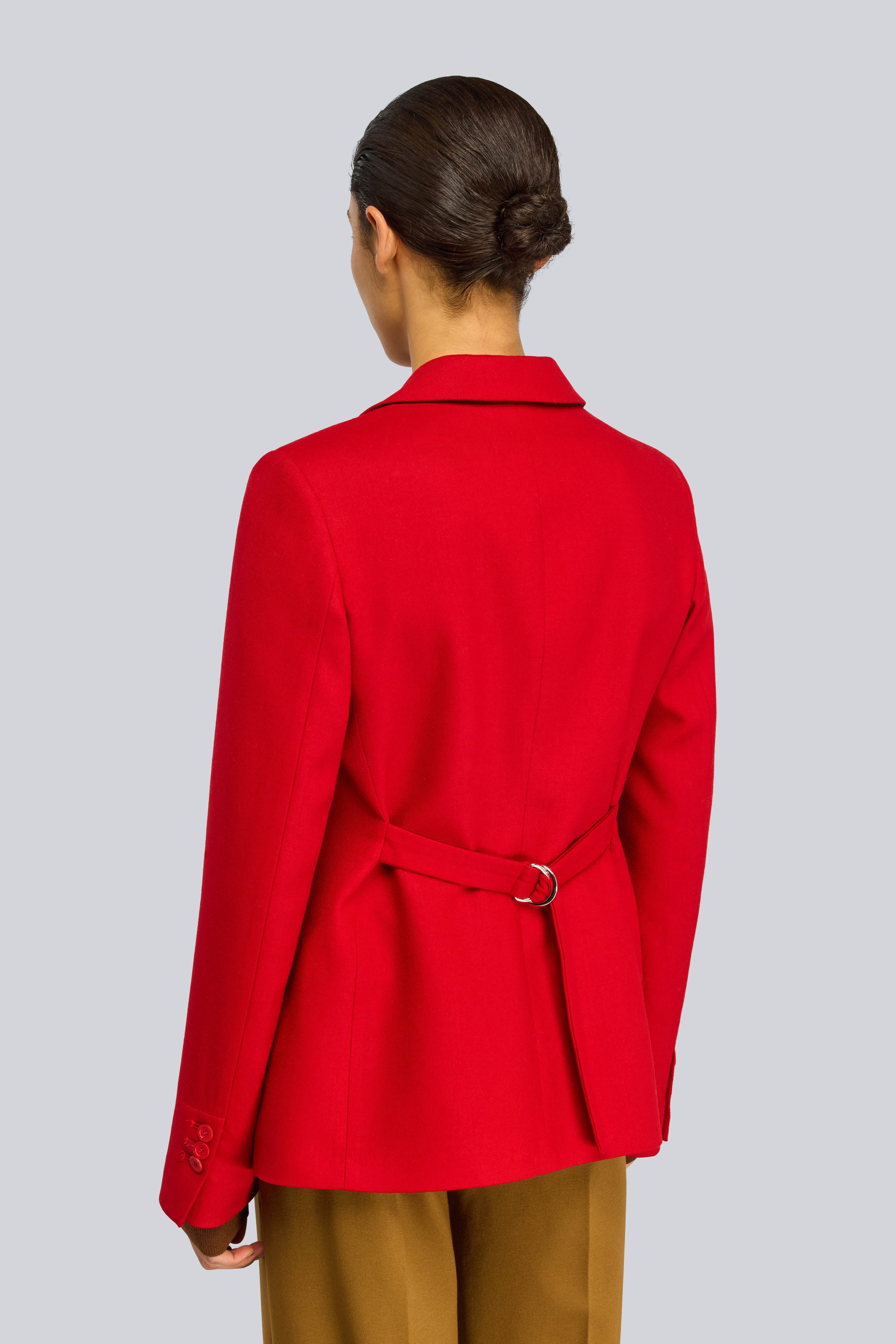 Semicouture Katee giacca flanella rosso lacca