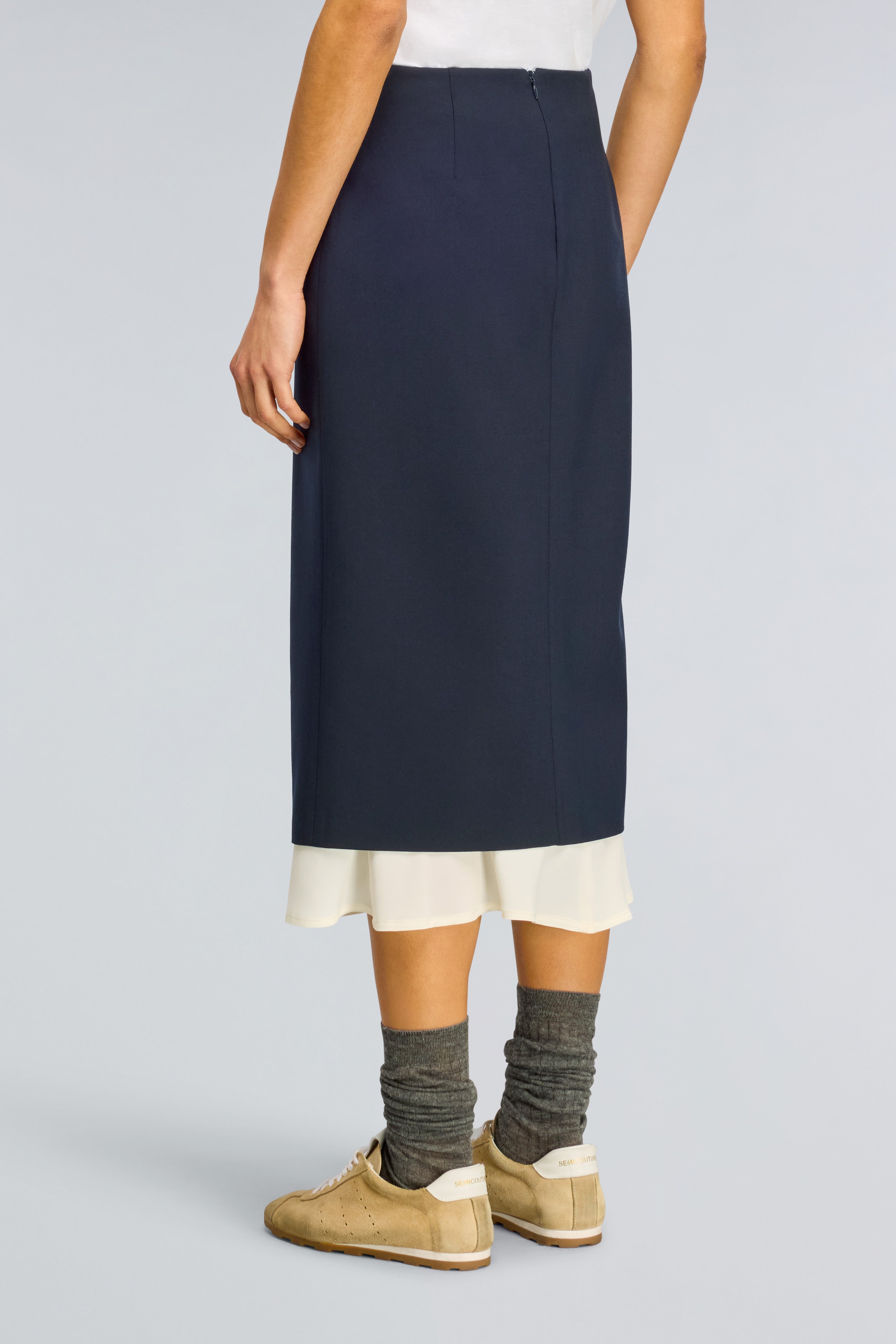 Semicouture Xenia gonna lunga blue-burro
