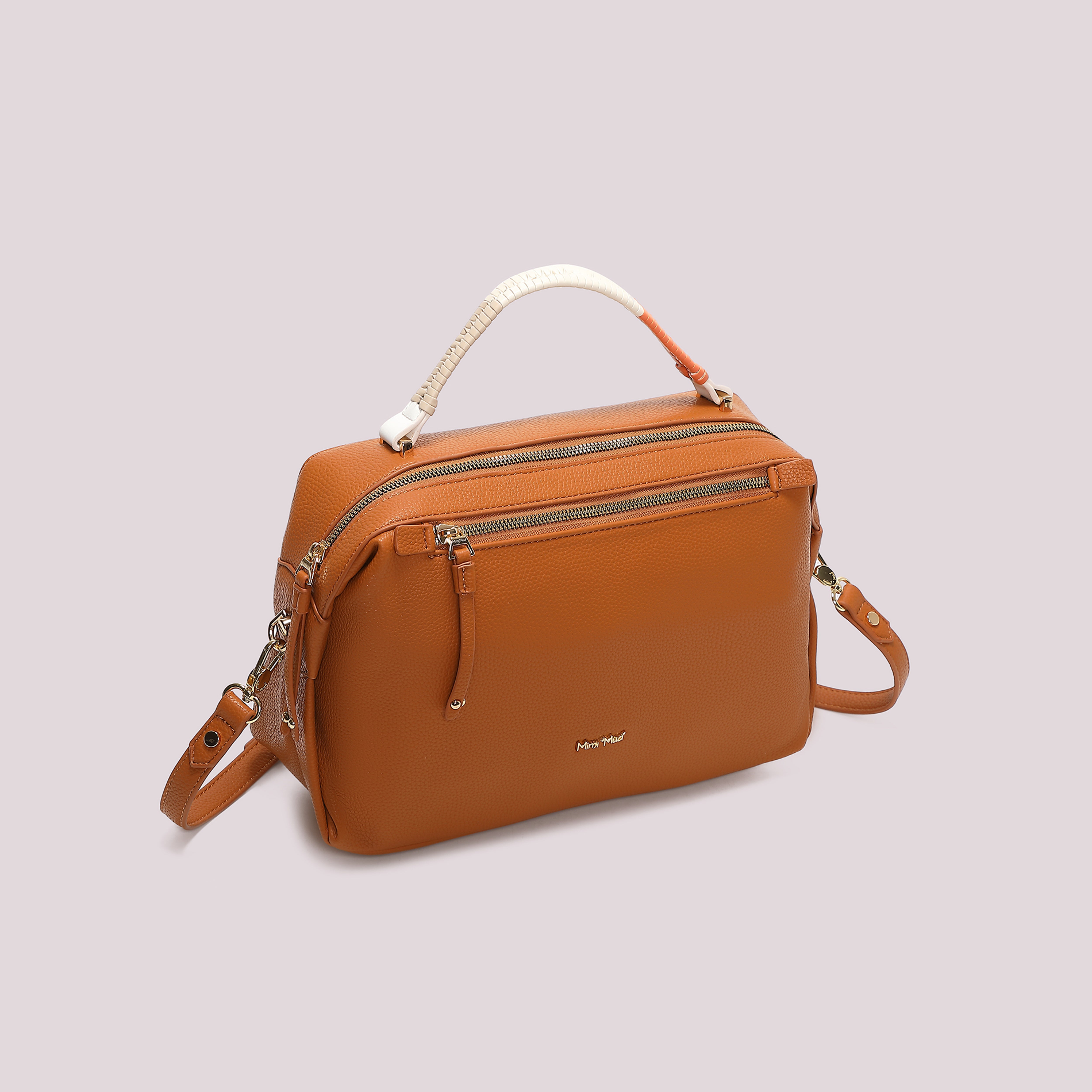 Mimi Mua borsa bauletto manico intrecciato nero