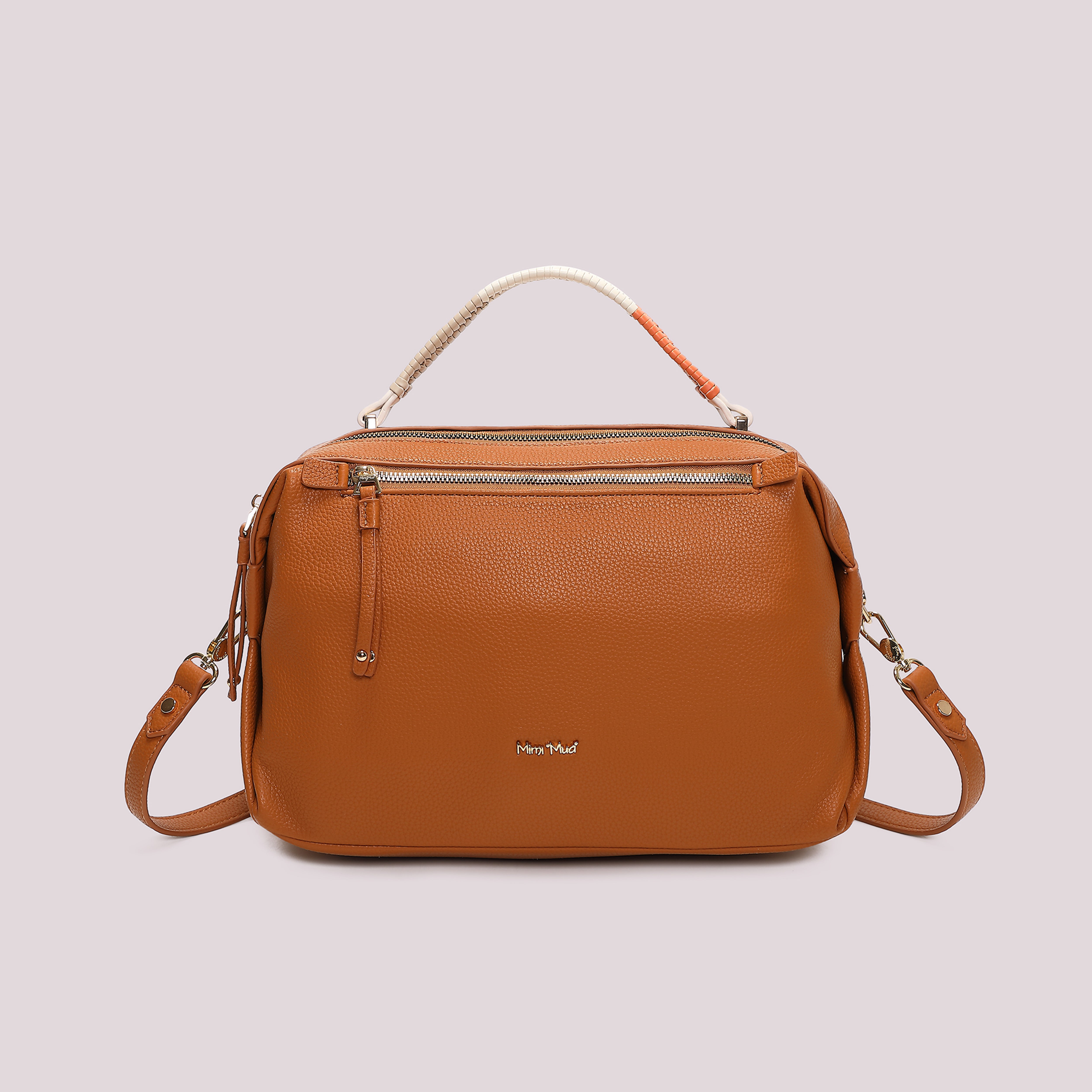 Mimi Mua borsa bauletto manico intrecciato nero
