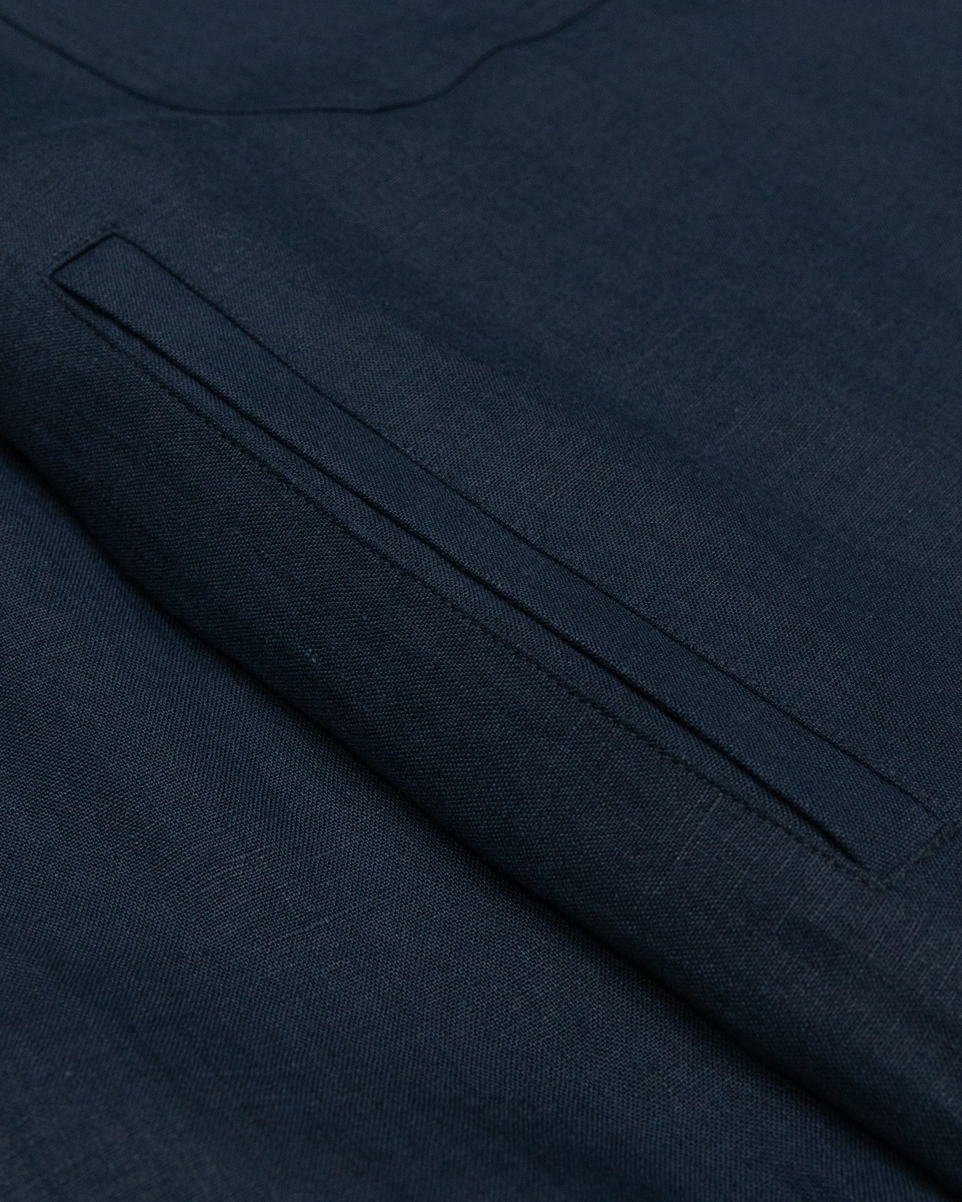 Altea Mitchell overshirt blu navy lino sfoderata