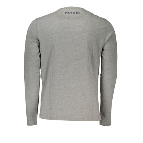 La Martina t-shirt manica lunga grigia cotone uomo