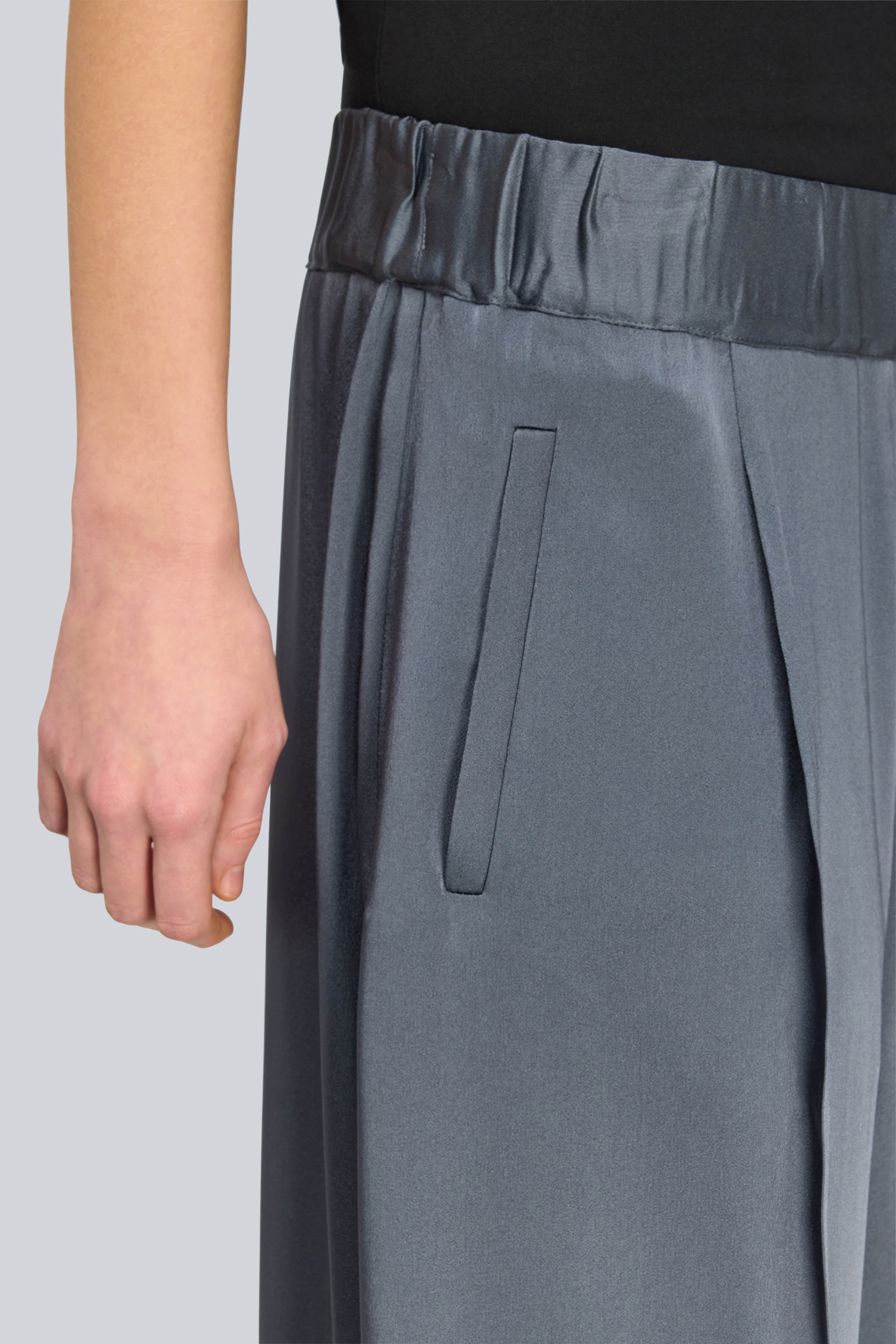 Semicouture Jhonny S6WM31 pantalone palazzo blu notte
