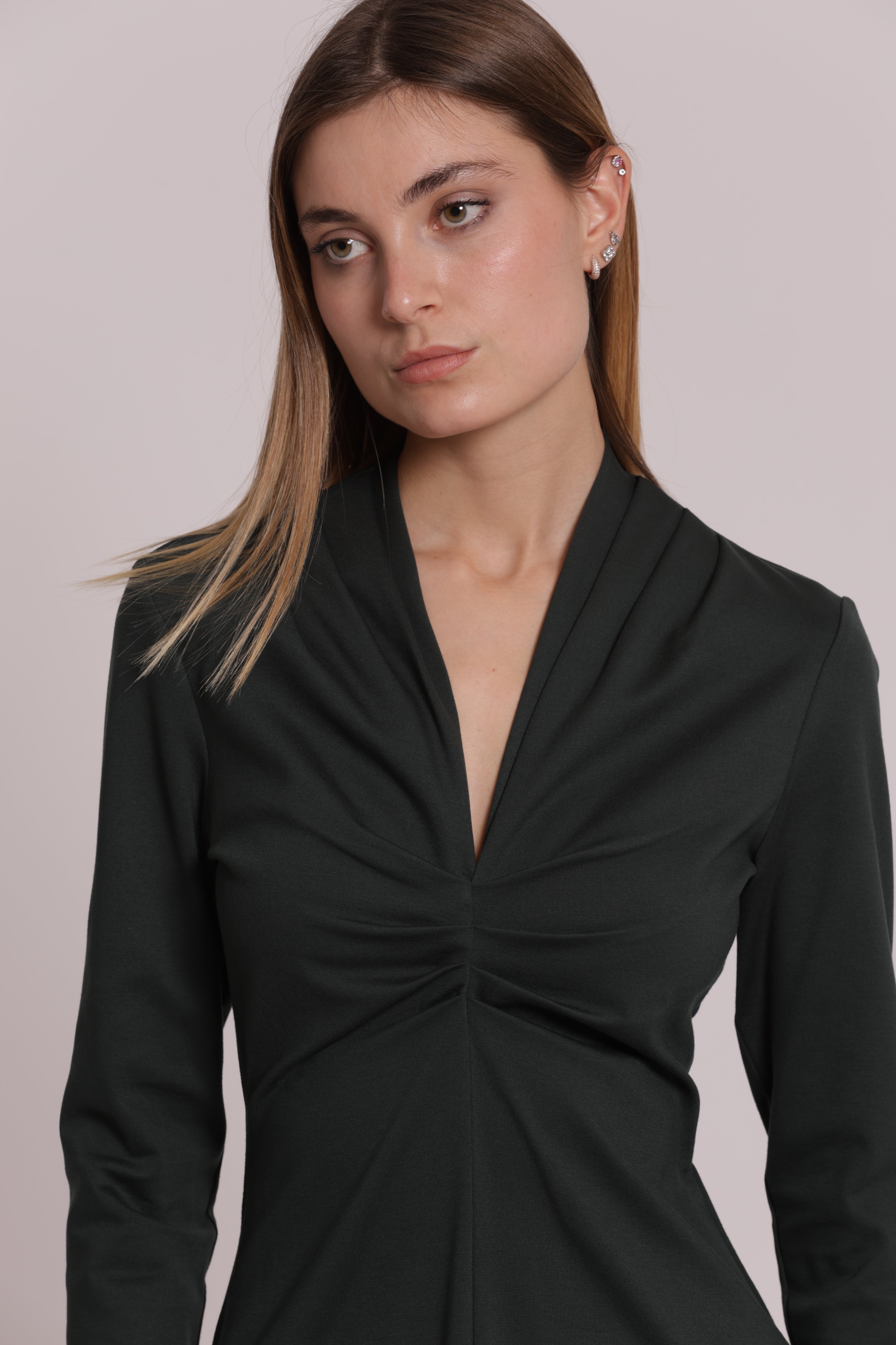 Mimi Mua Loungette Nodo abito nero viscosa