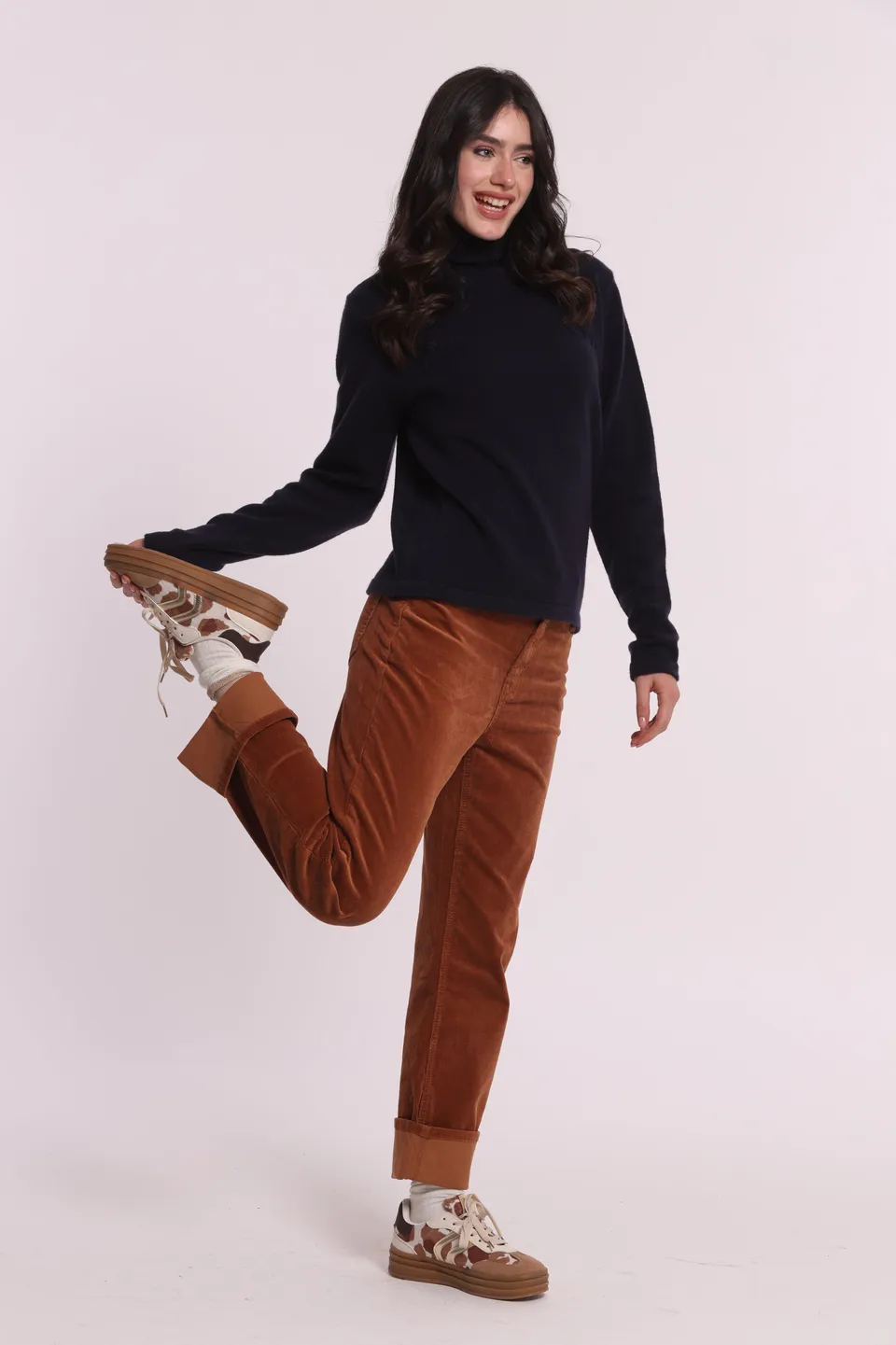 Mimi Mua Jeans Cropped in Velluto Cotone