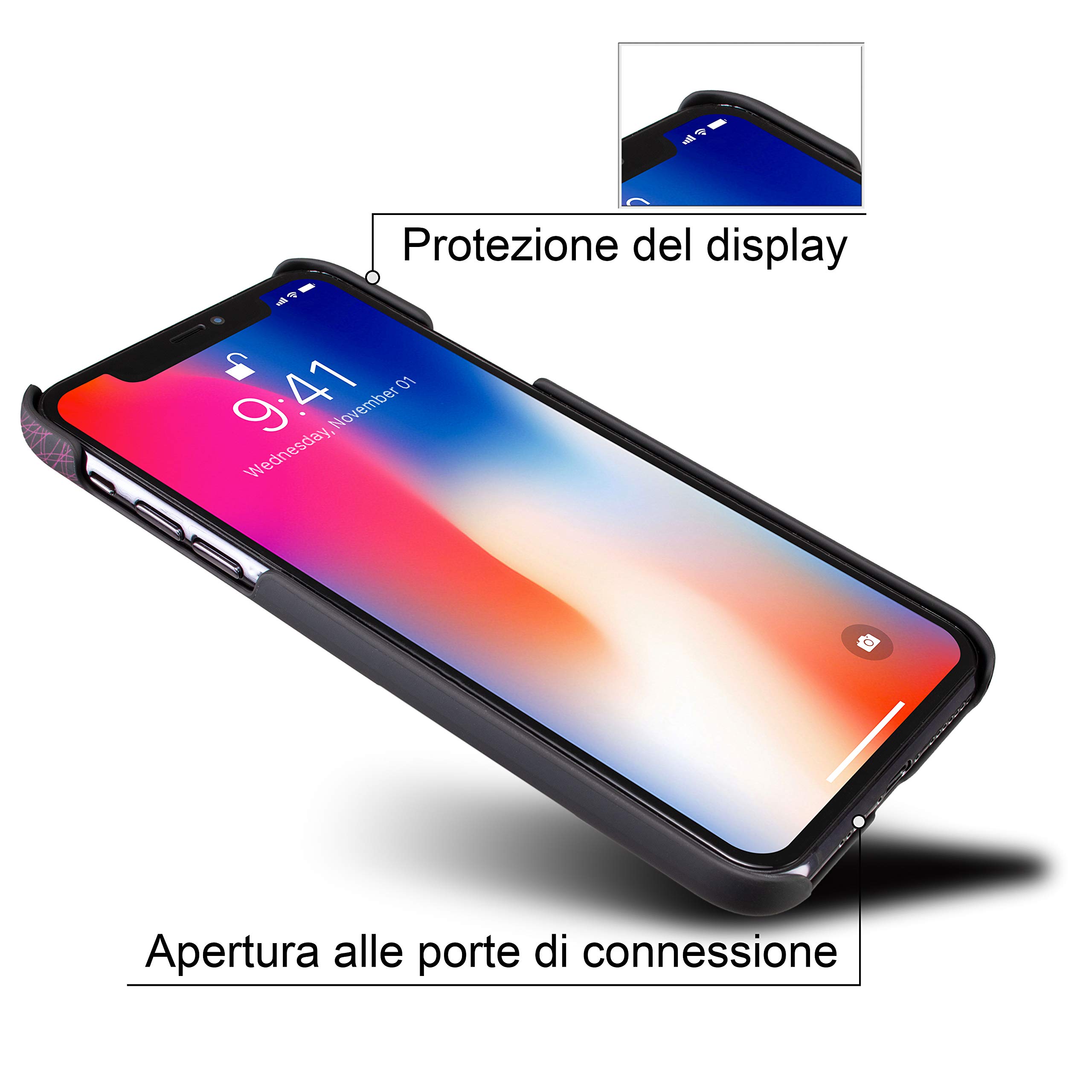 Marcelo Burlon cover iPhone 11 Pro Max antigraffio vetro