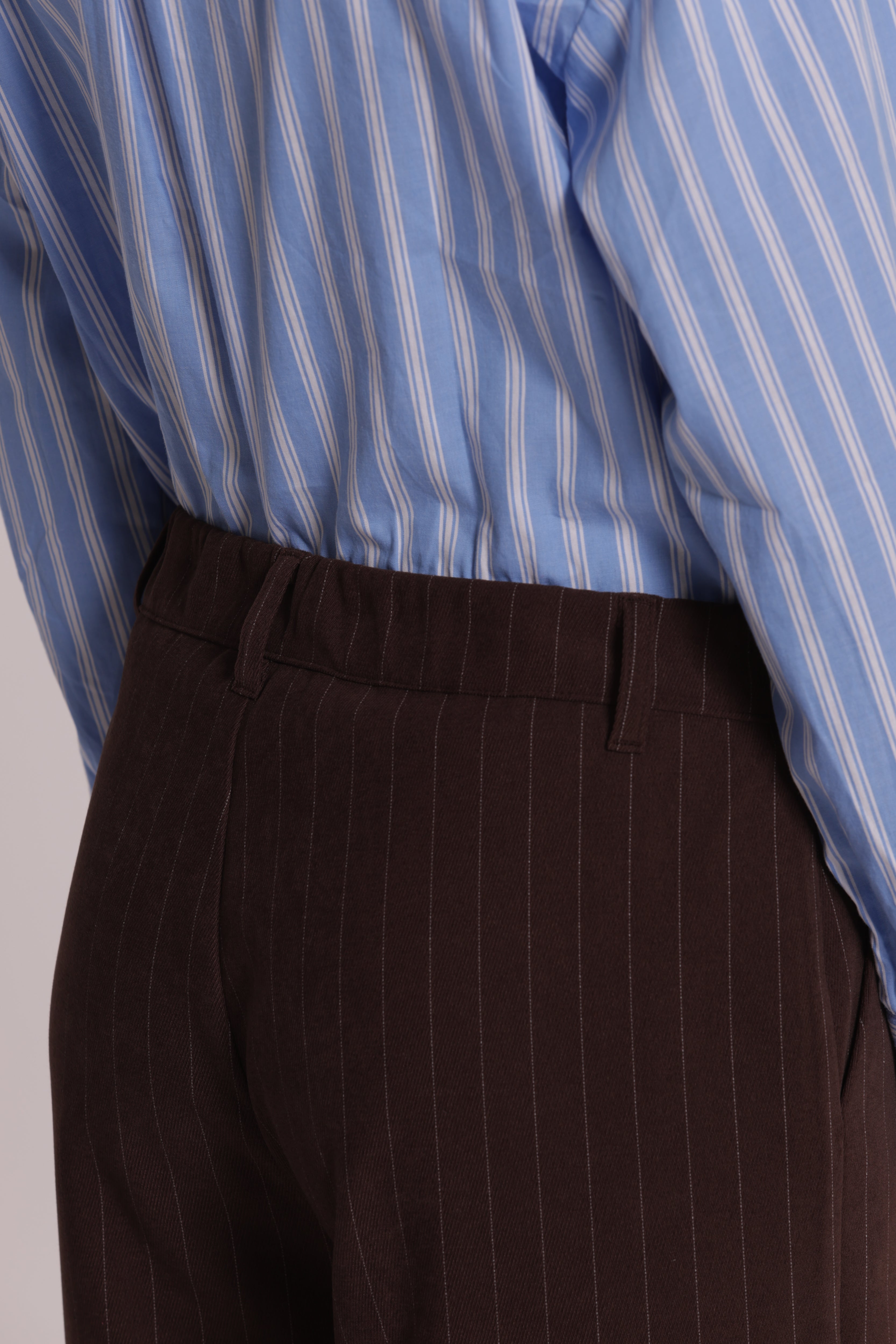 Mimi Mua Pantalone Palazzo Gessato Pantaloni Moro