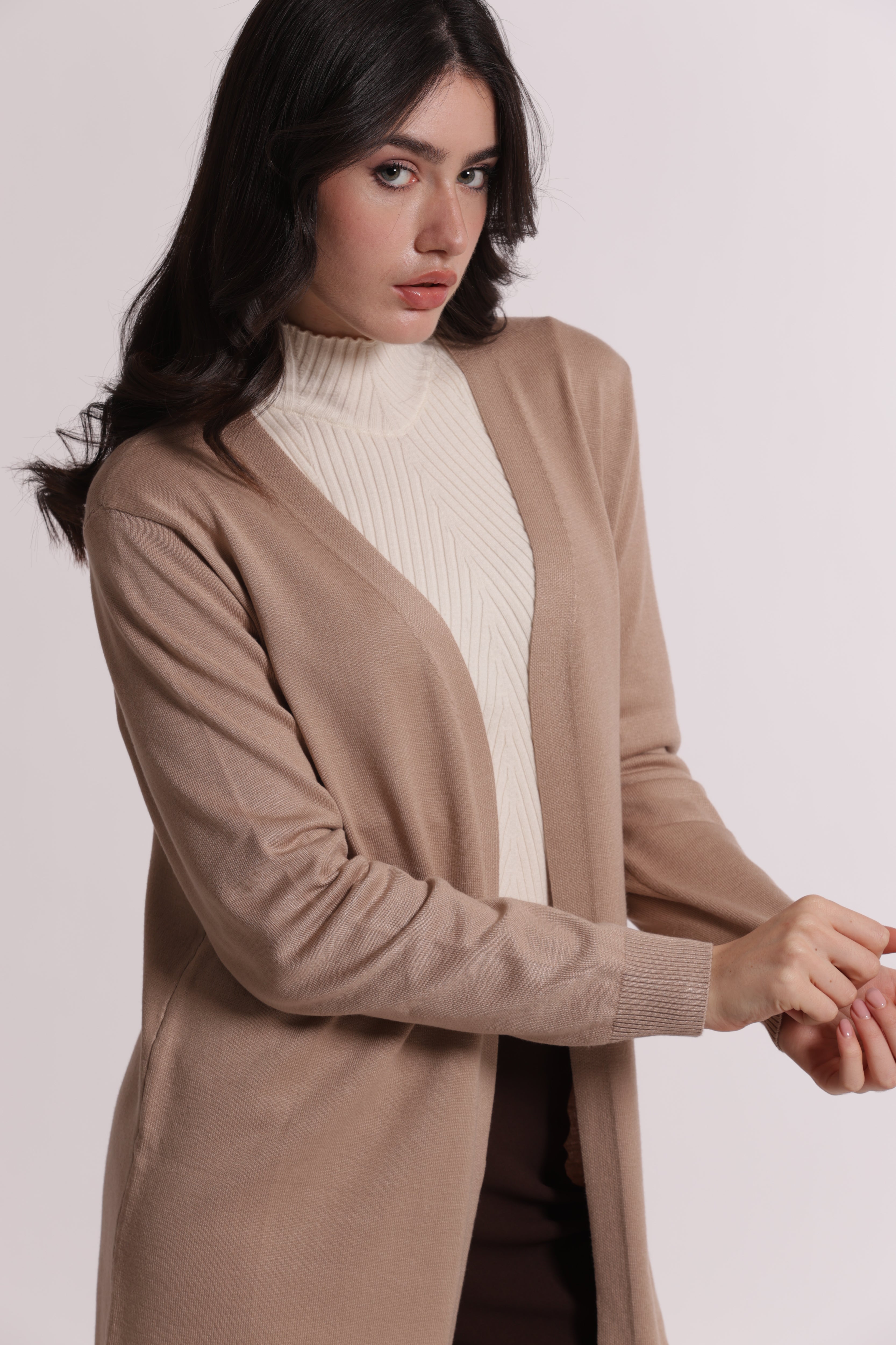 Mimi Mua Maglia Cardigan Lungo Nero