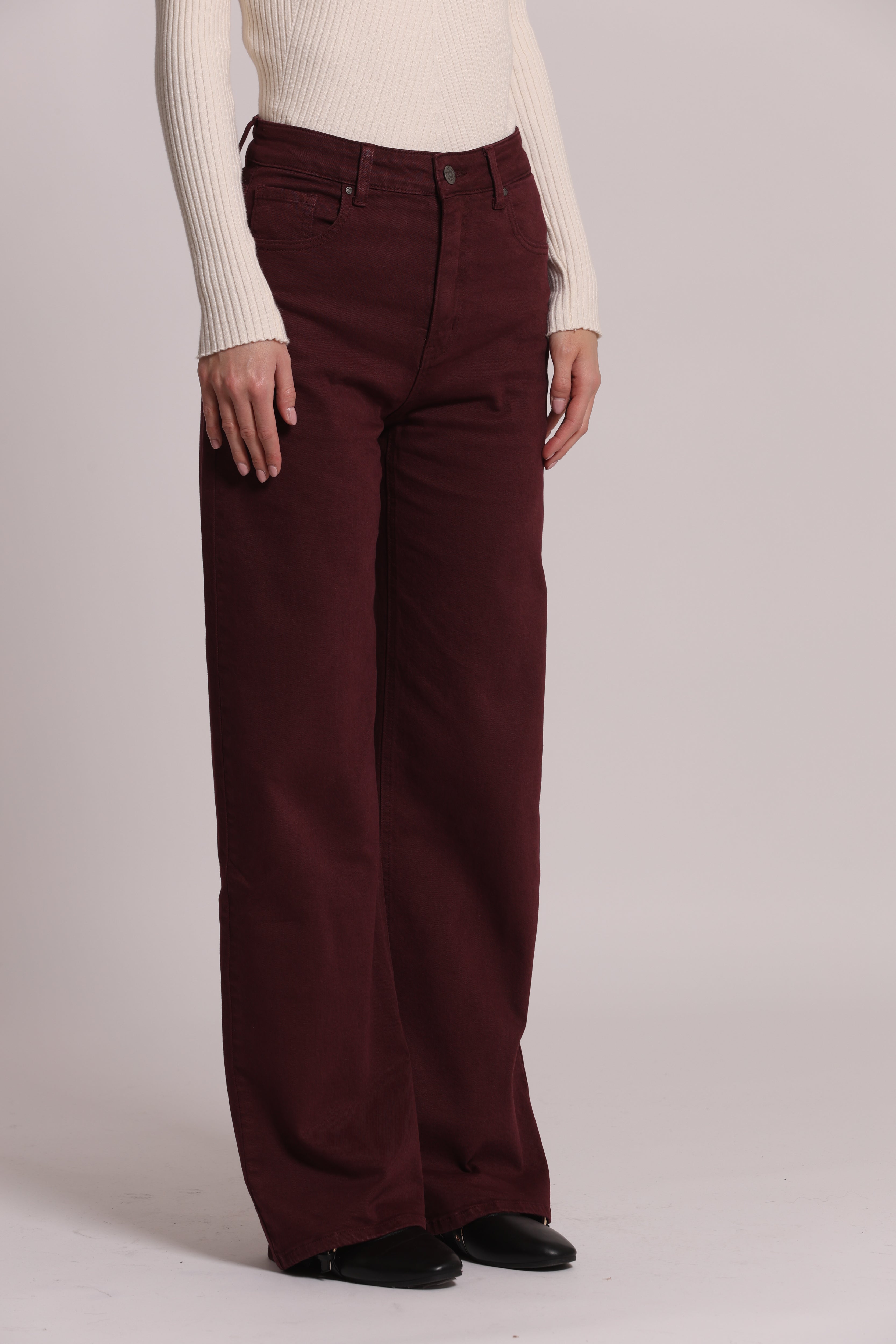 Mimi Mua Jeans Palazzo Colorato Cammello