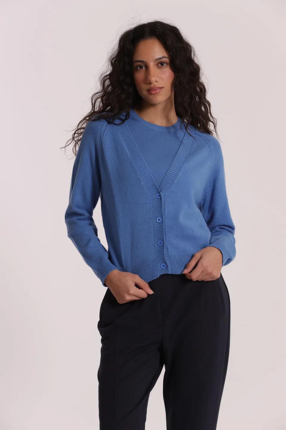 Mimi Mua Bottoni Gioiello cardigan nero viscosa