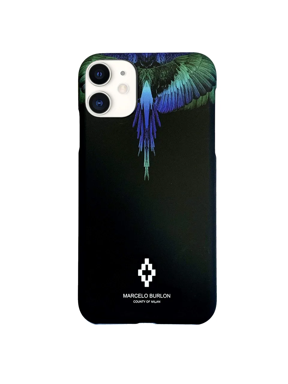 Marcelo Burlon Blue Wings cover iPhone 11 rigida soft-touch