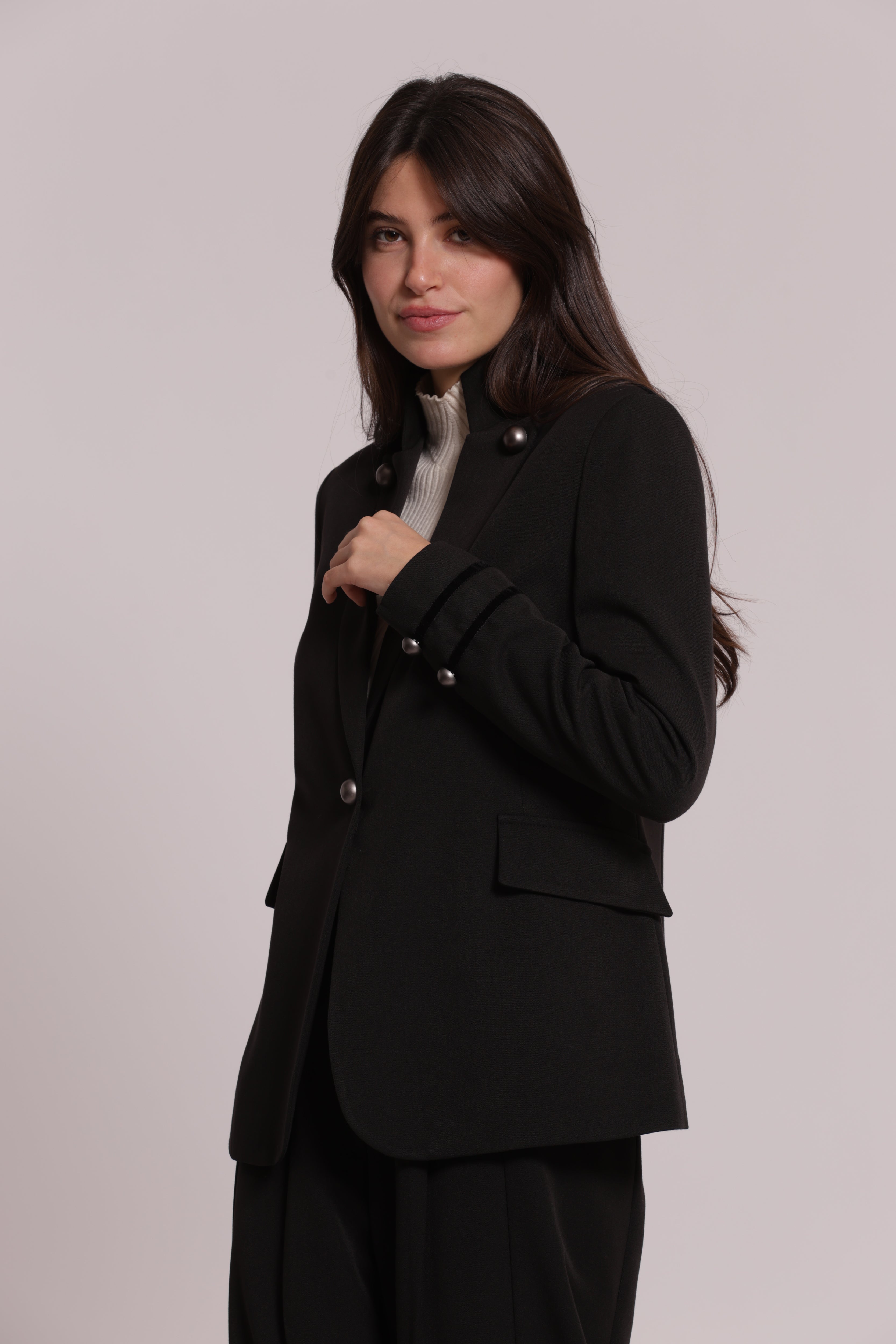 Mimi Mua giacca corta velluto cammello elegante