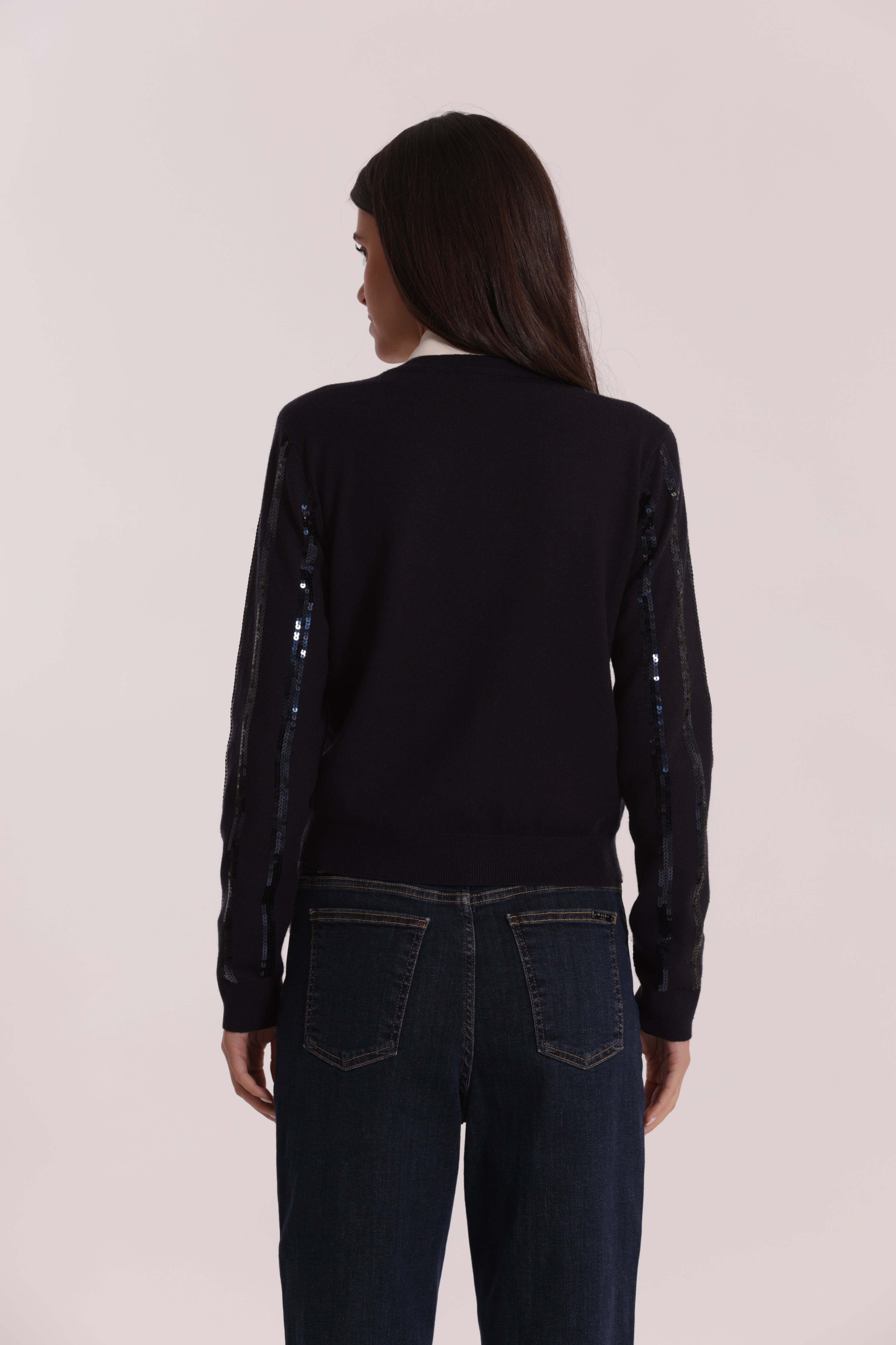 Mimi Mua Cardigan Paillettes Maglia Brillante