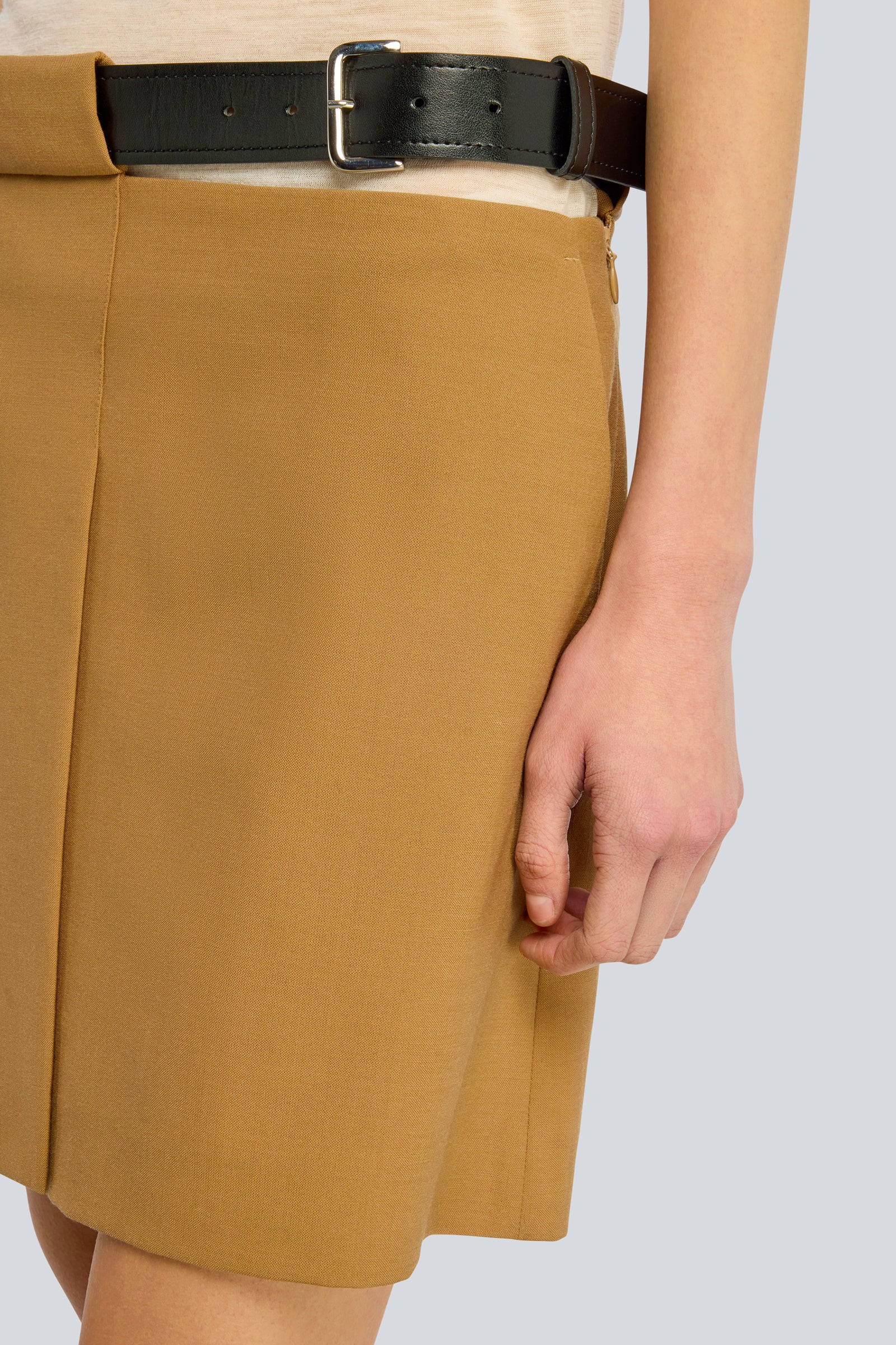 Semicouture Helen gonna fresco lana cammello