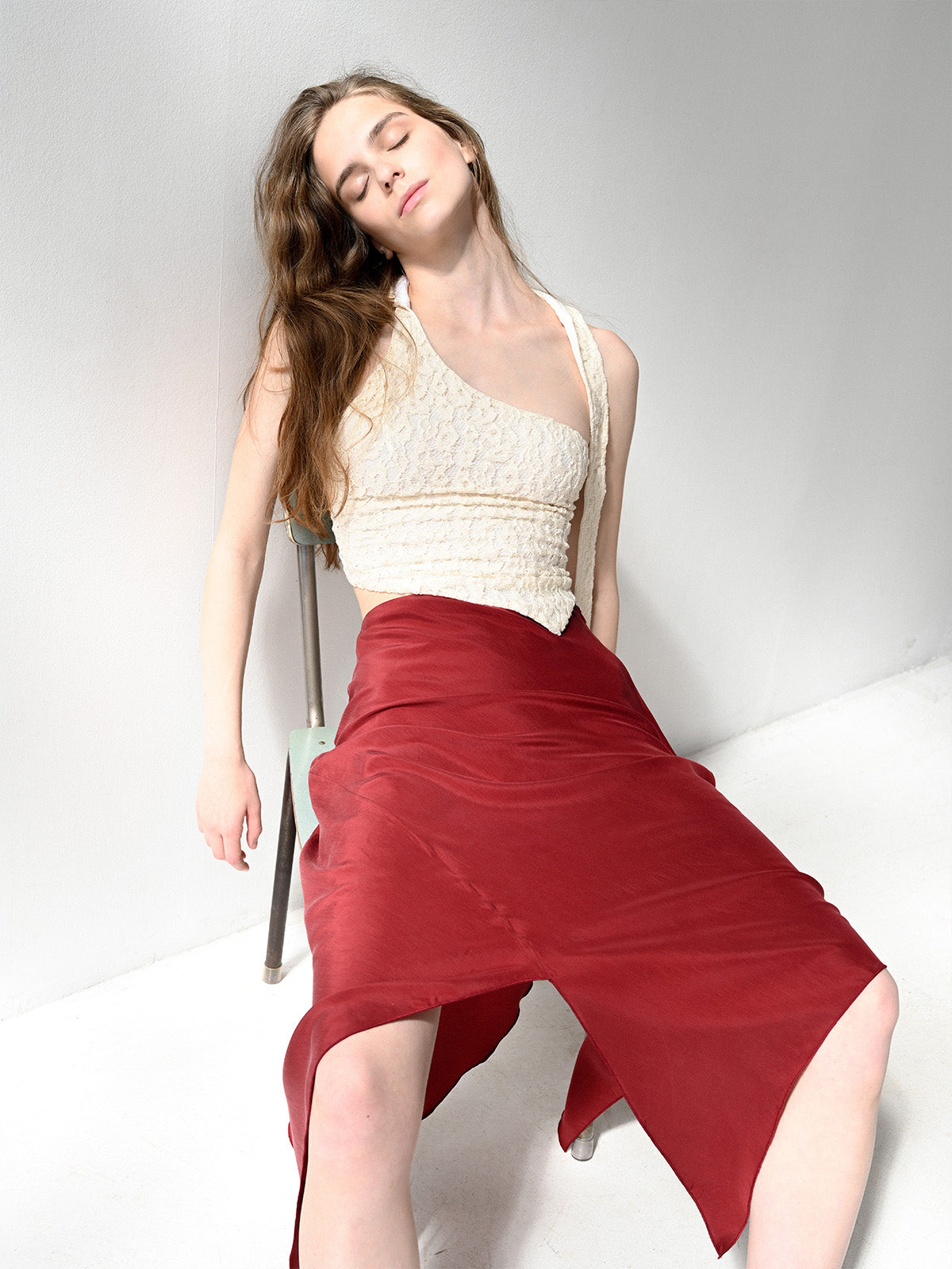 GiglioTigrato Adriana Skirt III 26-0014 gonna ciliegia seta