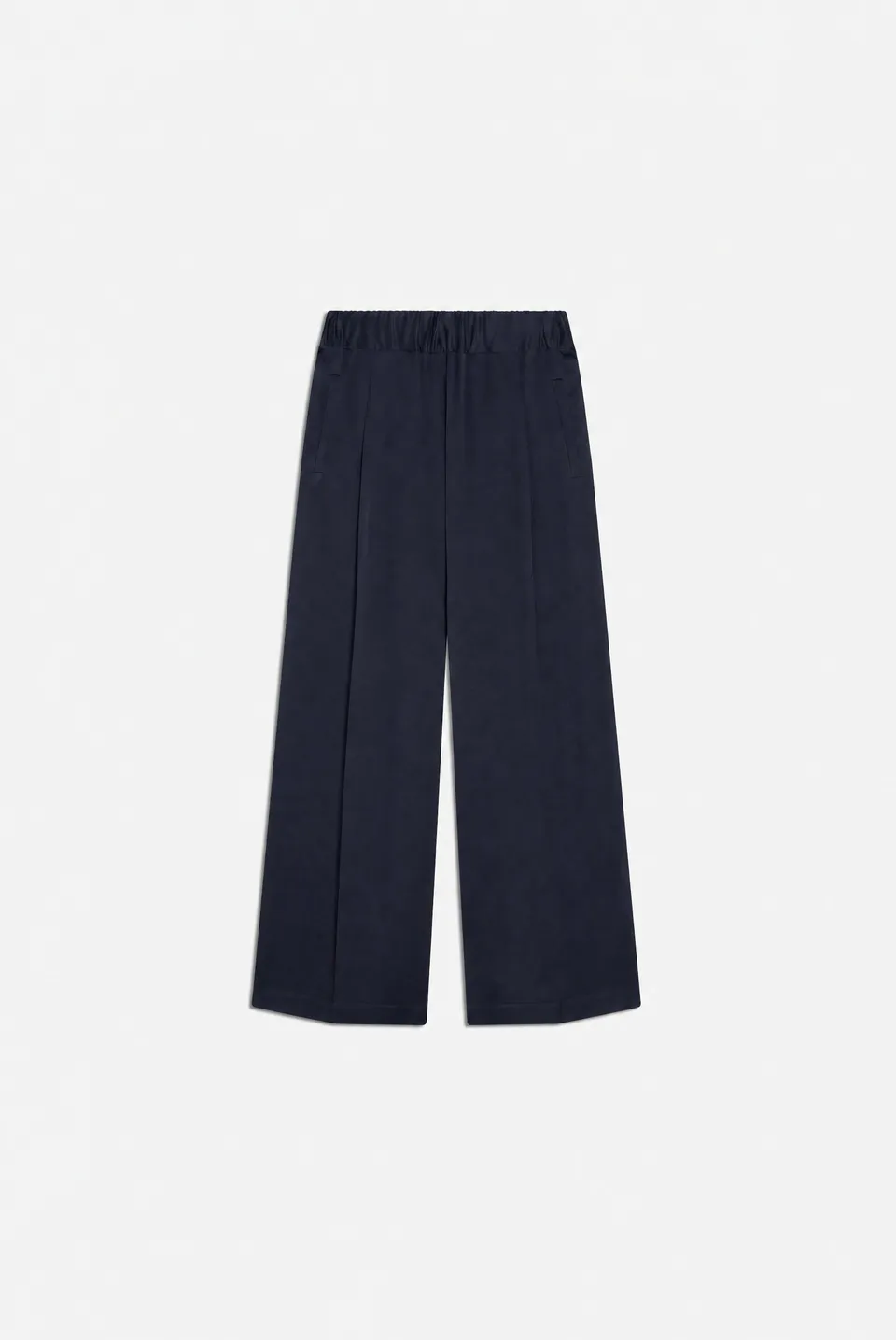 Semicouture Jhonny S6WM31 pantalone palazzo blu notte