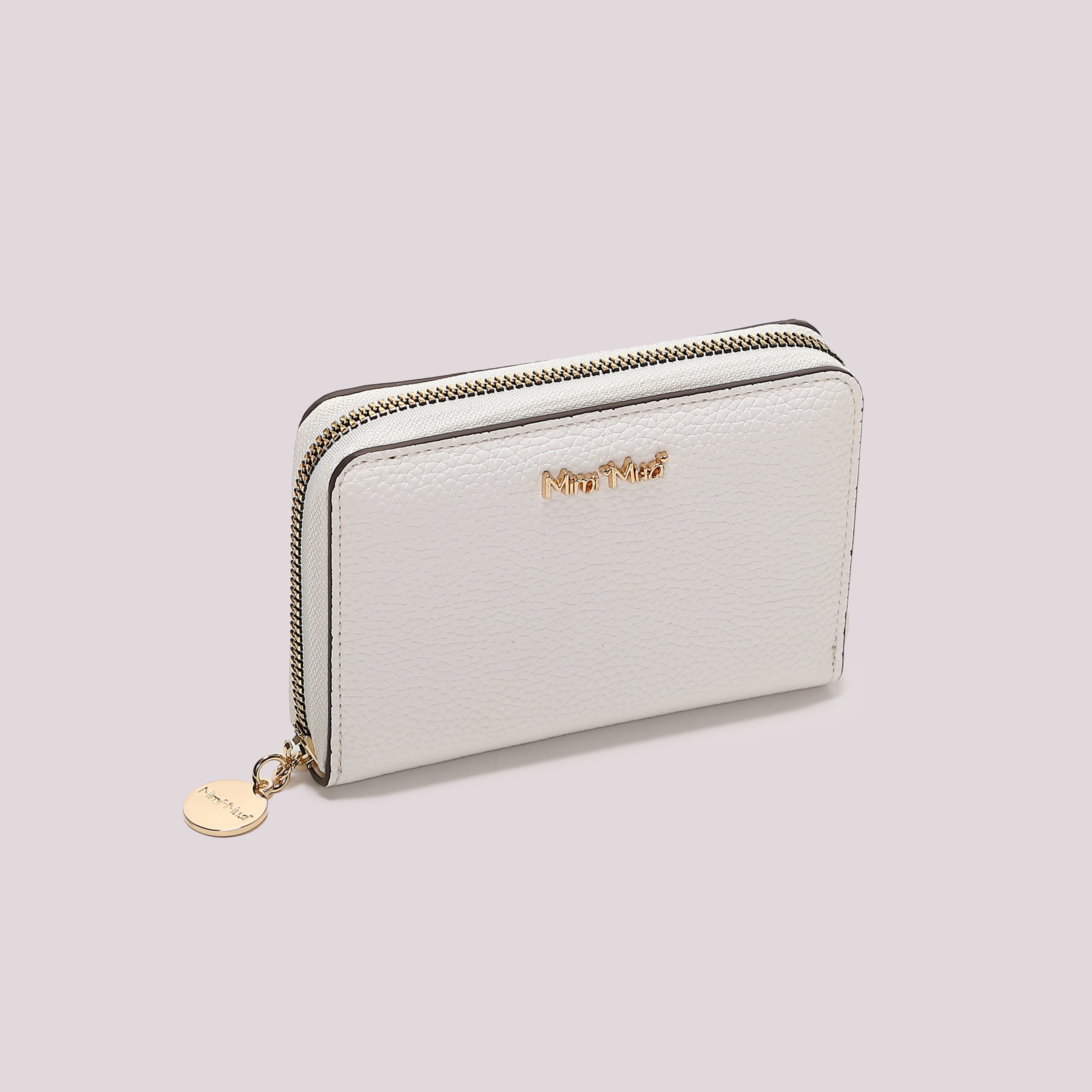 Mimi Mua portafoglio medio basic 1 zip bianco