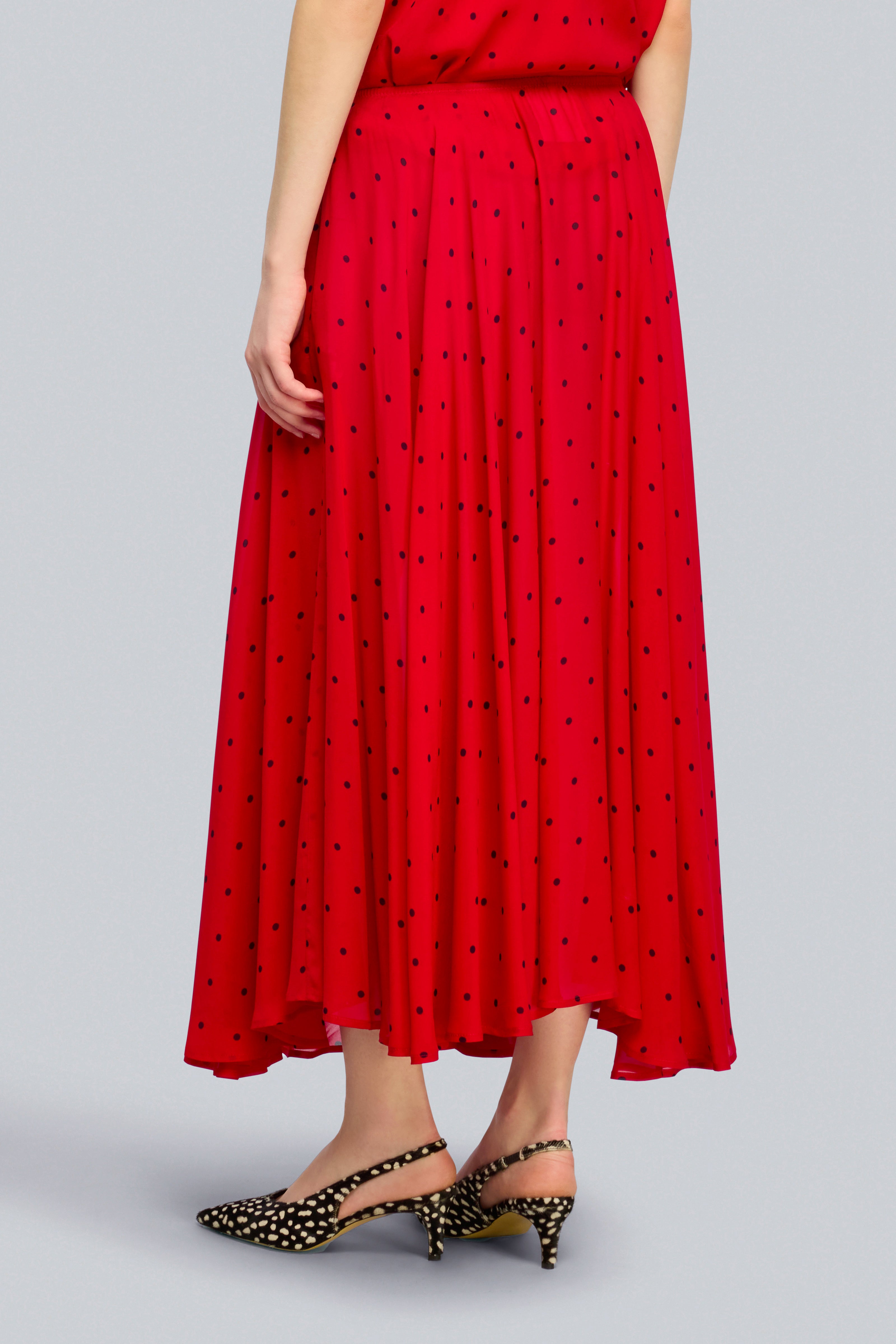 Semicouture Connie gonna georgette pois