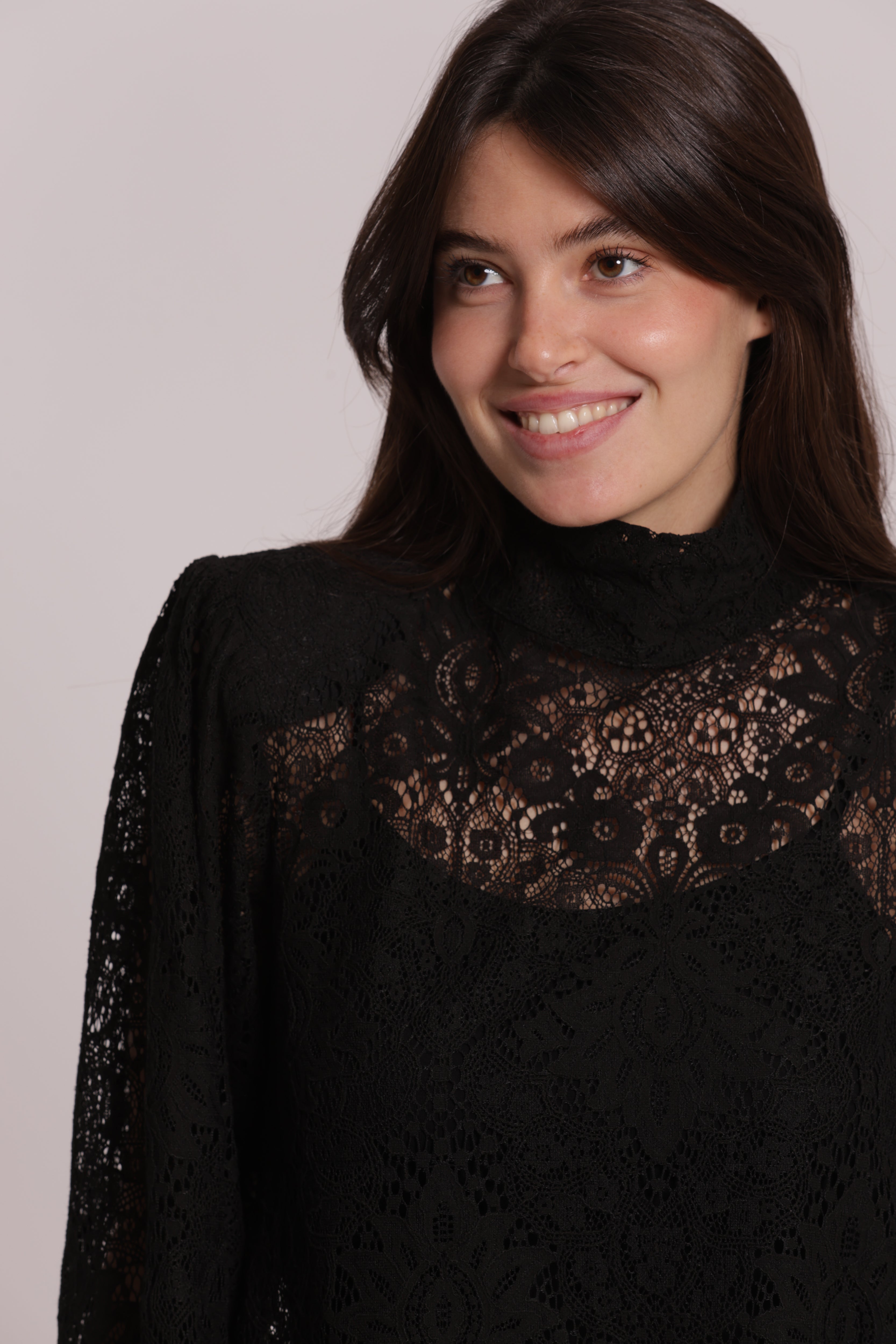 Mimi Mua Blusa Pizzo Bianco cotone