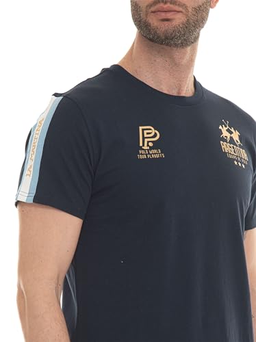 La Martina YMR307 t-shirt uomo blu navy girocollo
