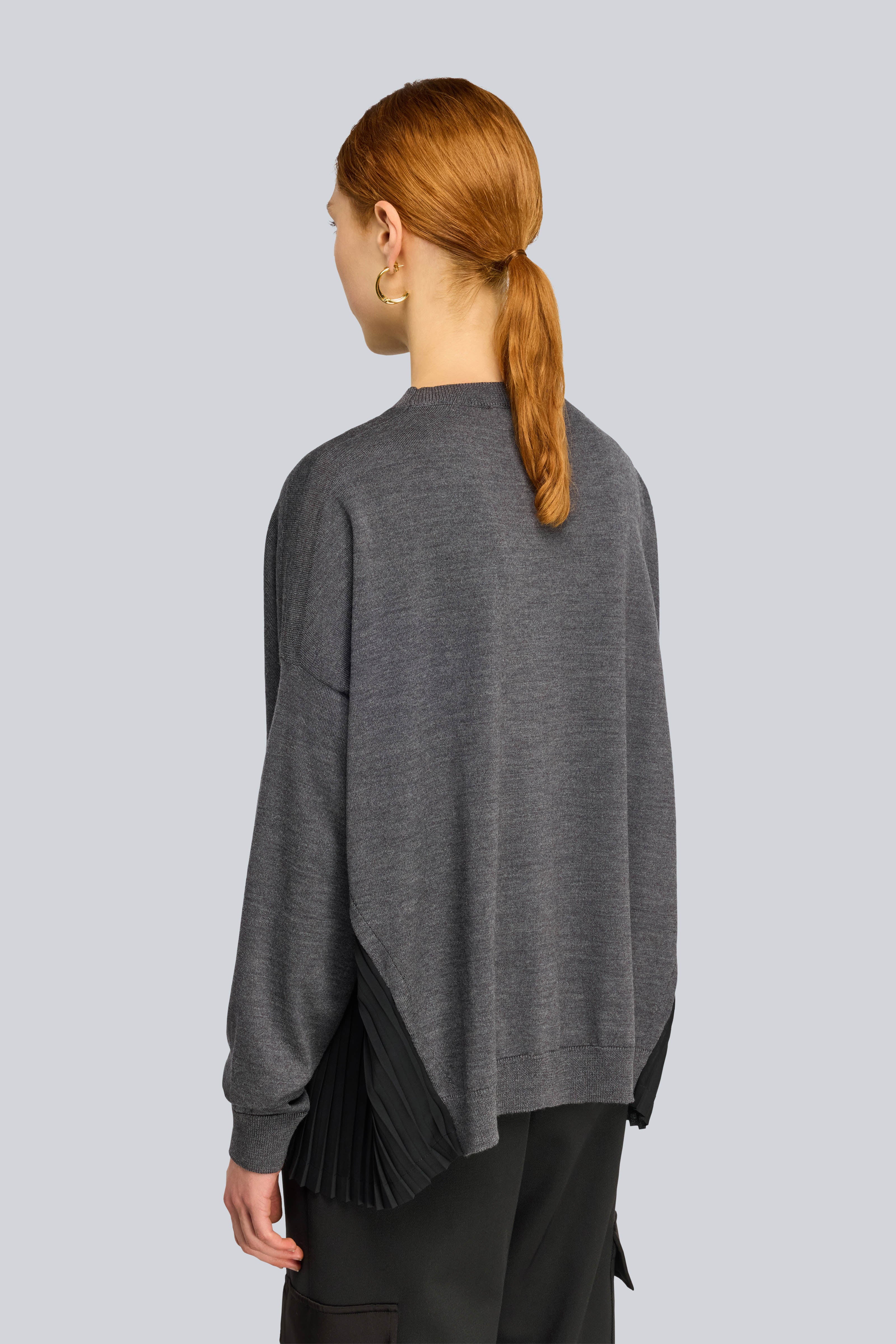 Semicouture Glory maglia lana antracite georgette