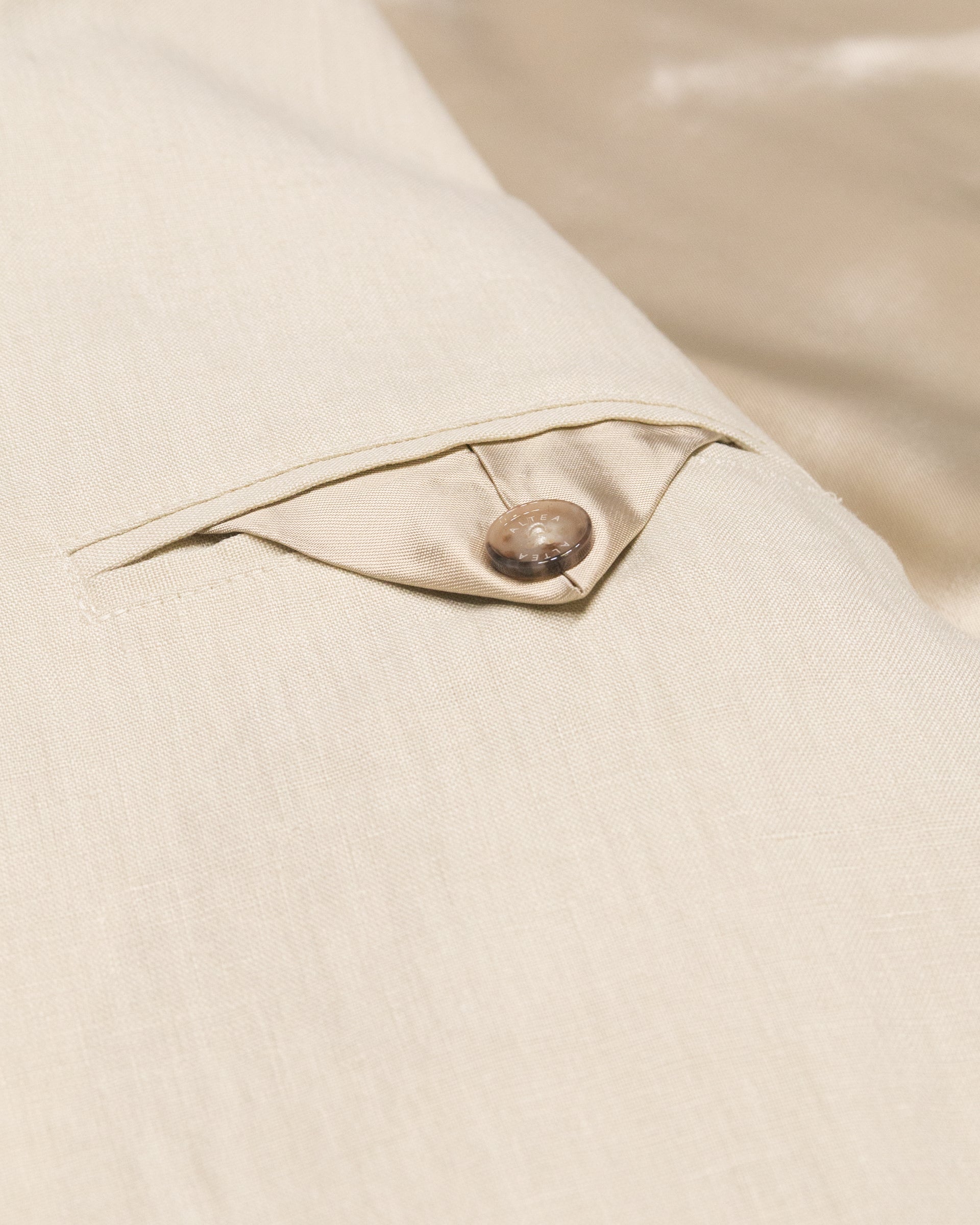 Altea Aston blazer in lino panna fodera regular