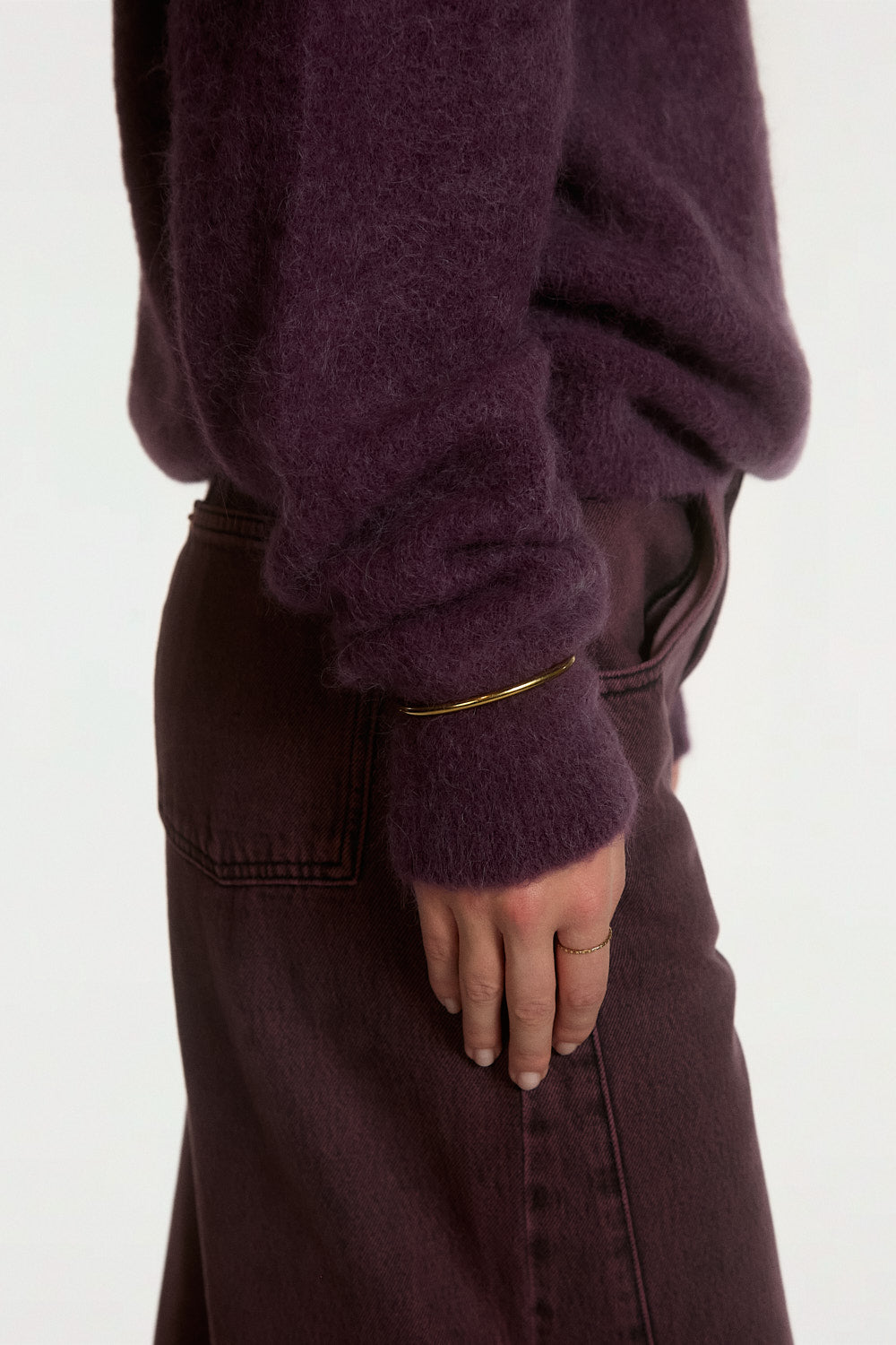 Aaiko Channa maglione viola collo alto