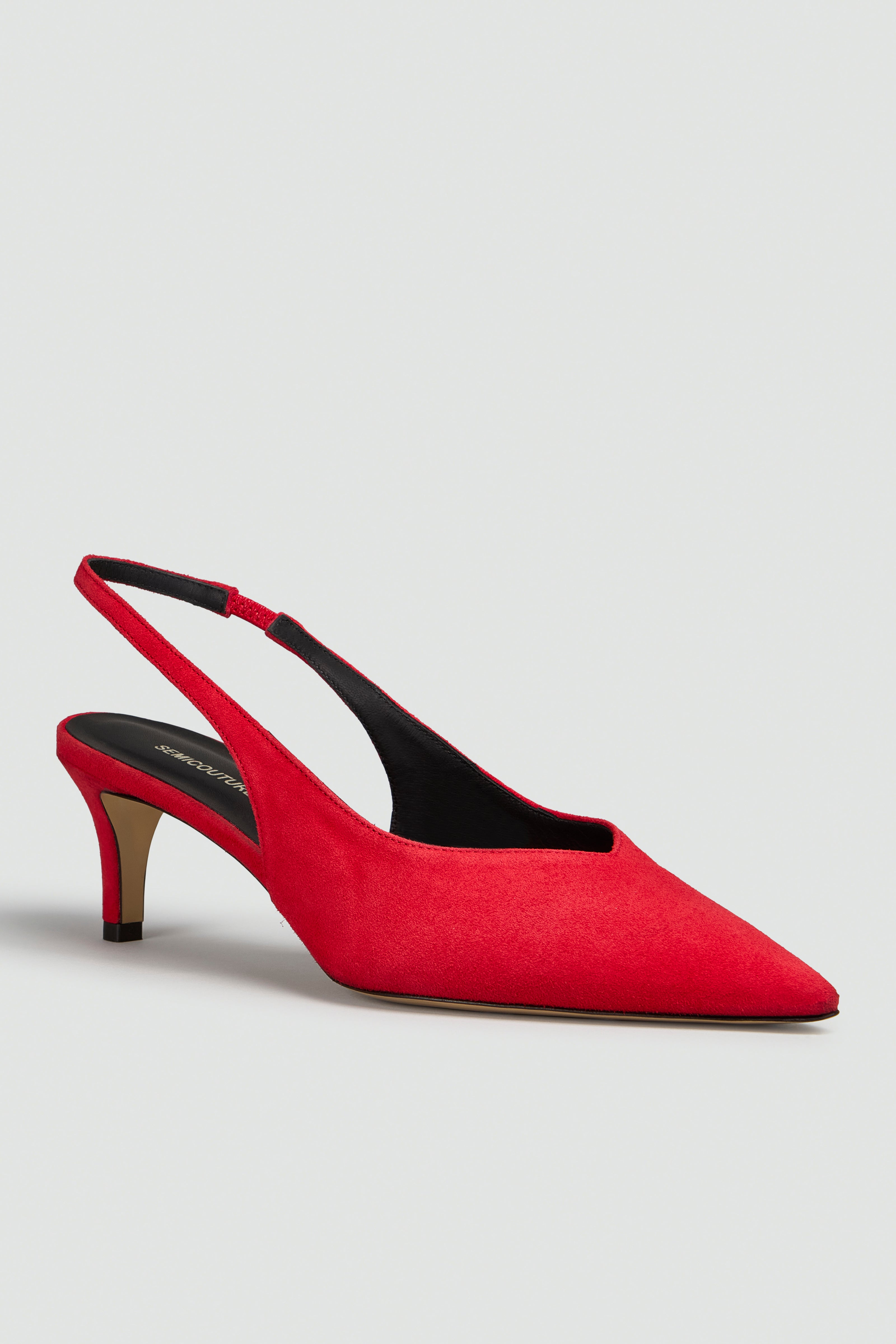 Semicouture Karen decollete pelle rosso lacca