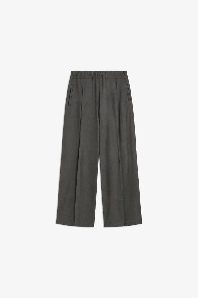 Semicouture Jhonny pantalone palazzo flanella nero