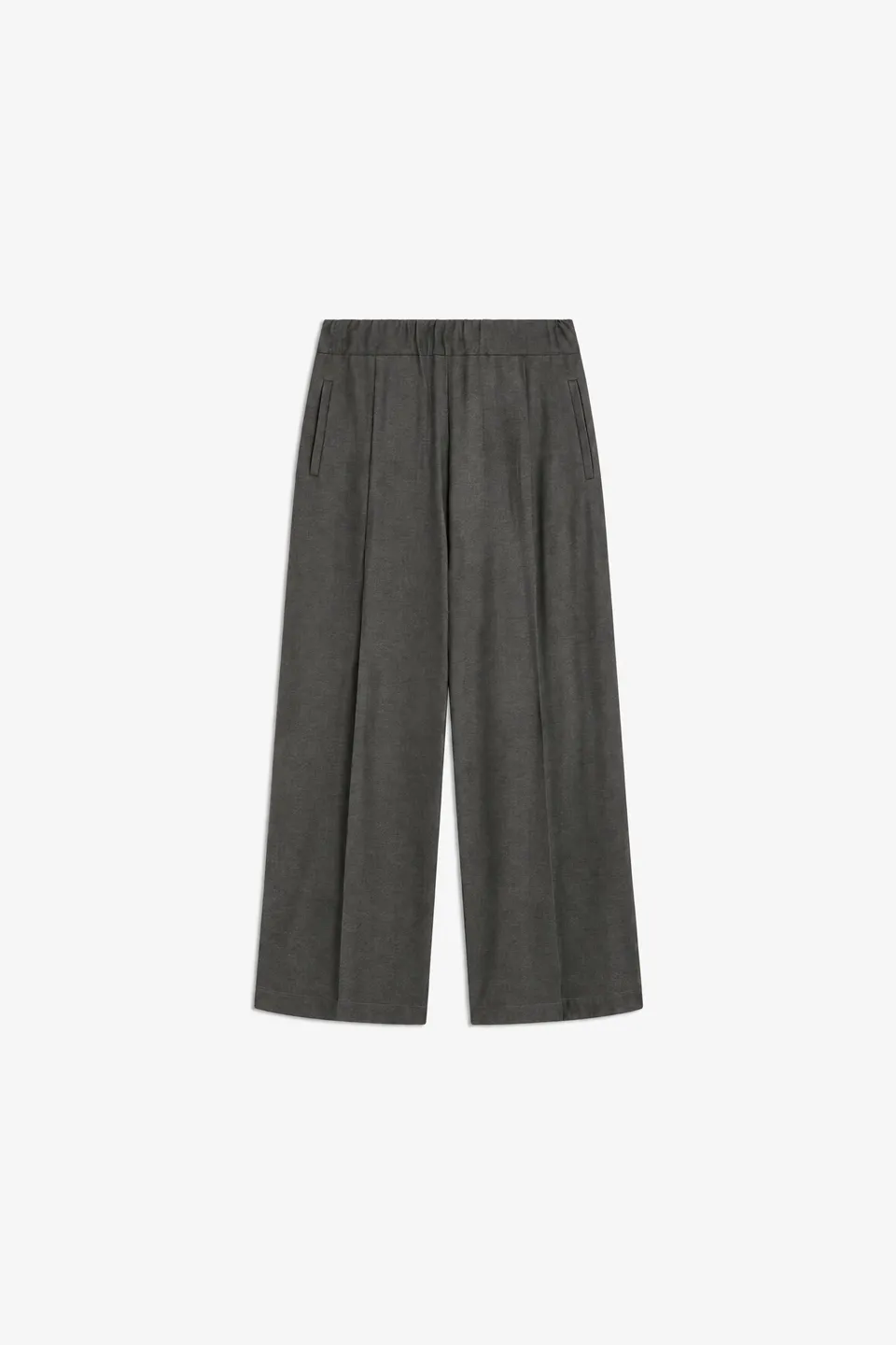 Semicouture Jhonny pantalone palazzo flanella nero