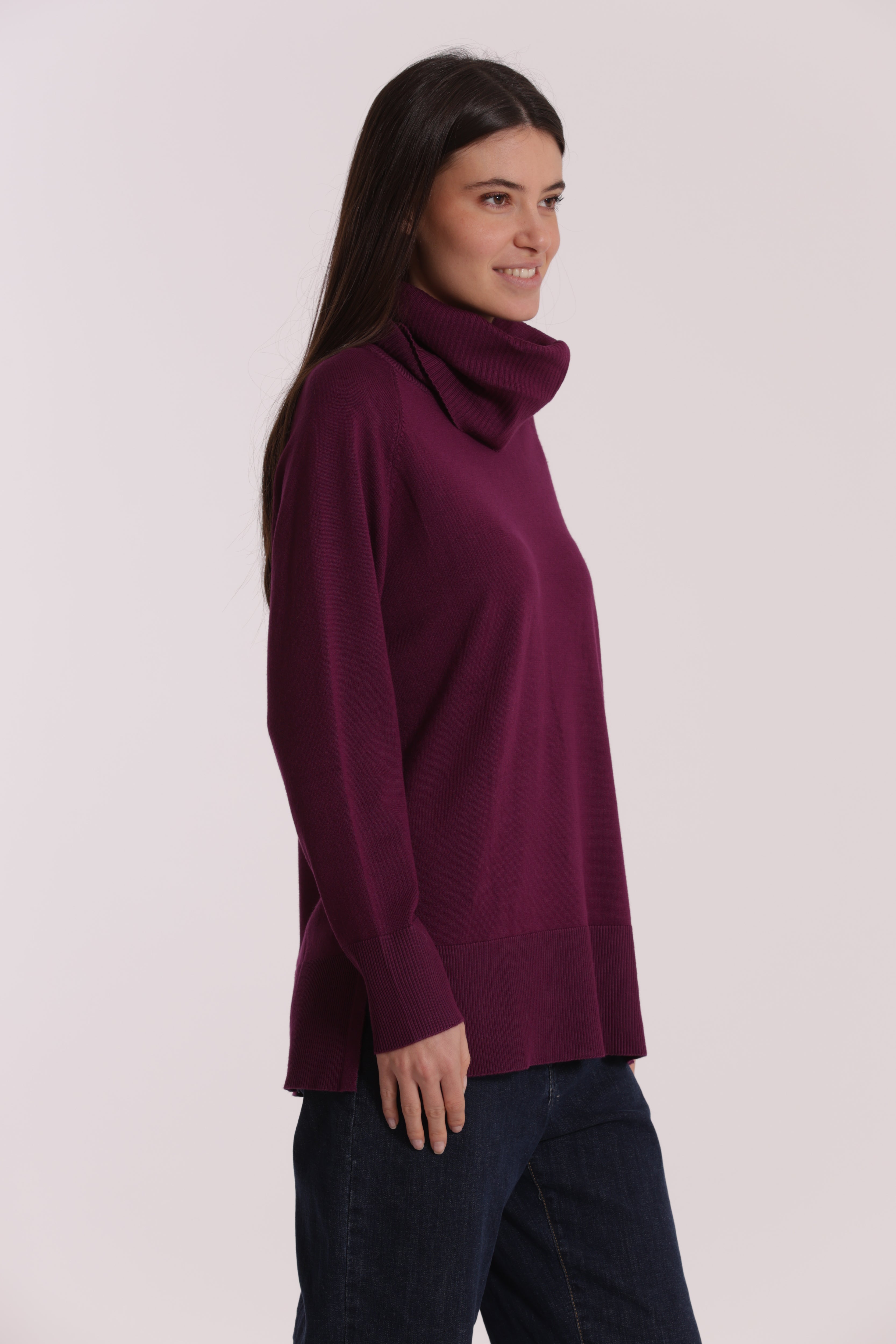Mimi Mua Spacchi Laterali maglia nera over
