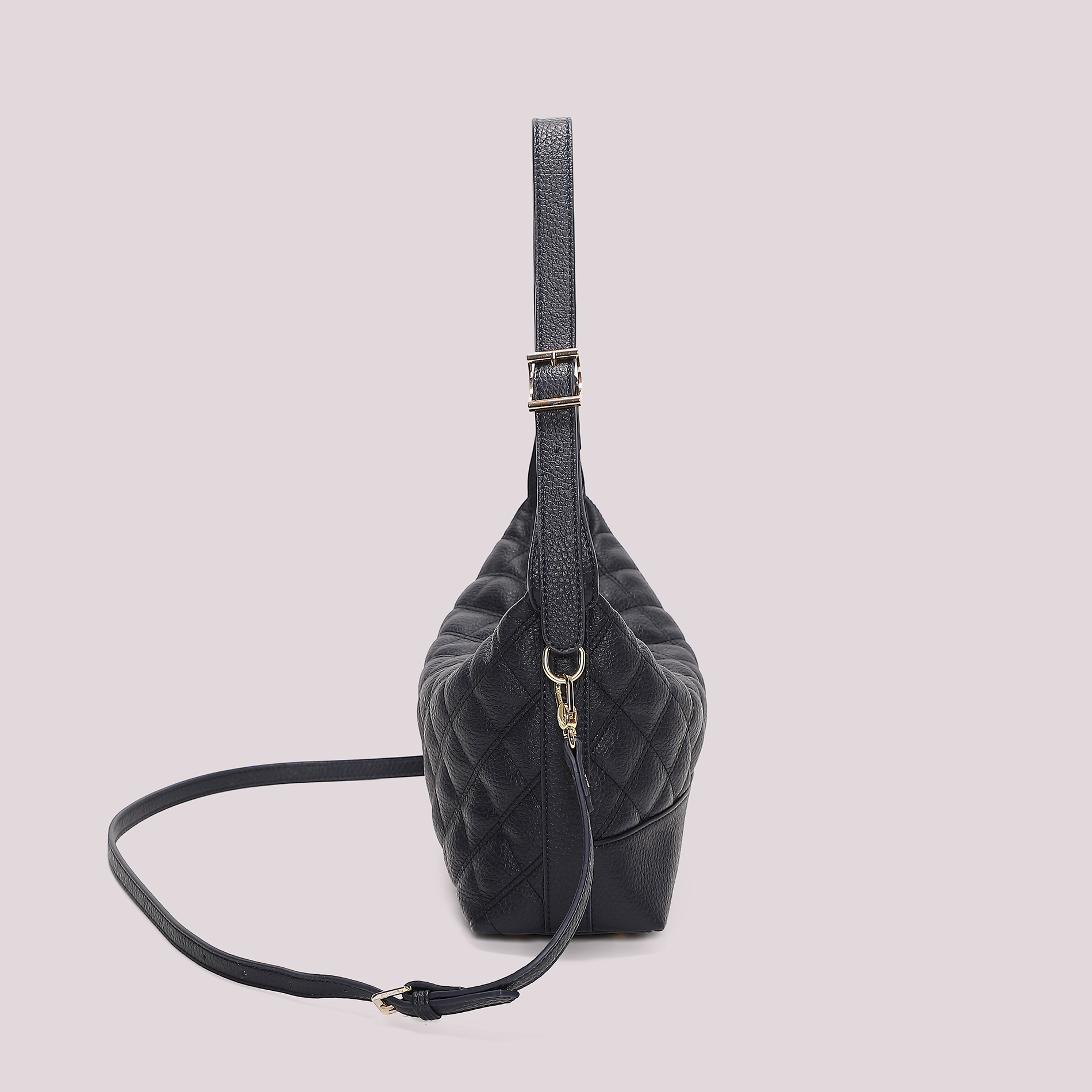Mimi Mua Borsa a Spalla Trapuntata Base Liscia nero