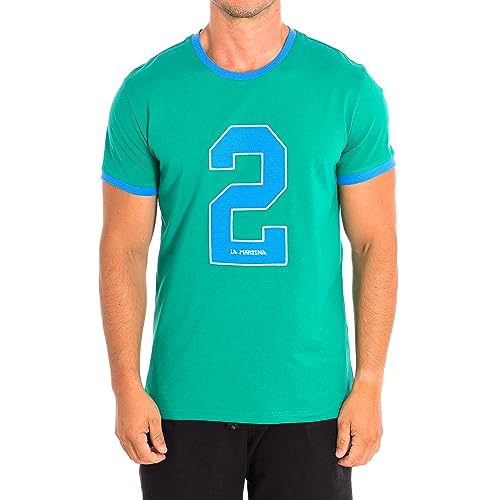 La Martina TMR312-JS206 t-shirt uomo verde blu