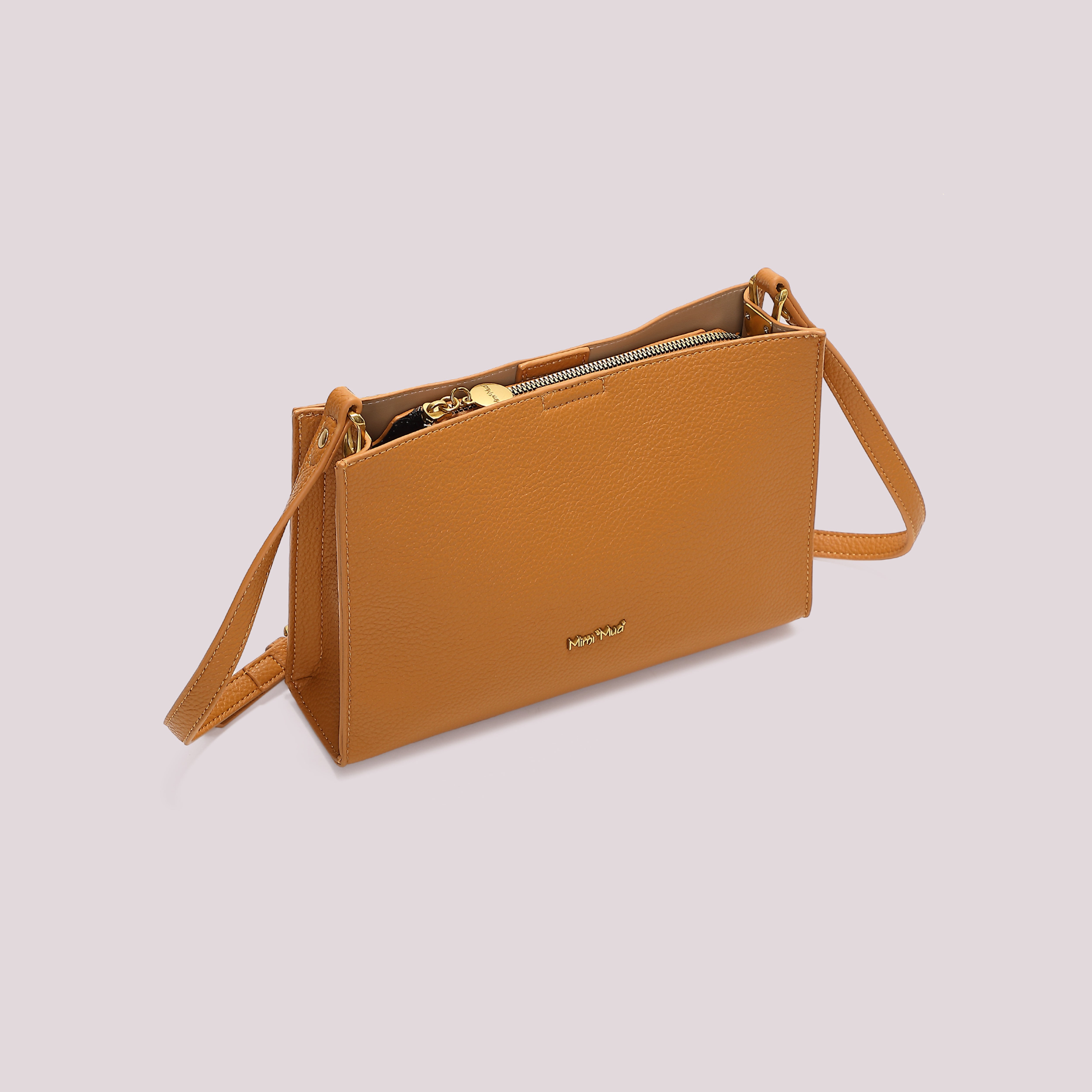Mimi Mua Dettagli Satinati Borsa a Tracolla Satinata