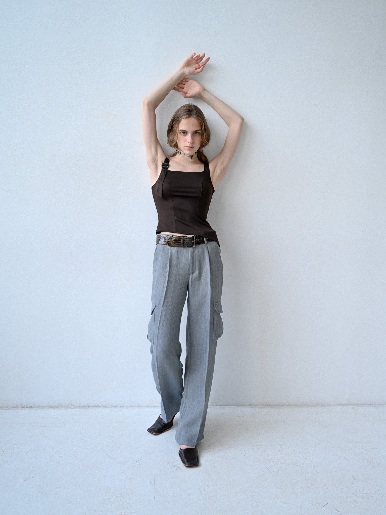 GiglioTigrato Bowie Trousers III pantaloni lino blu