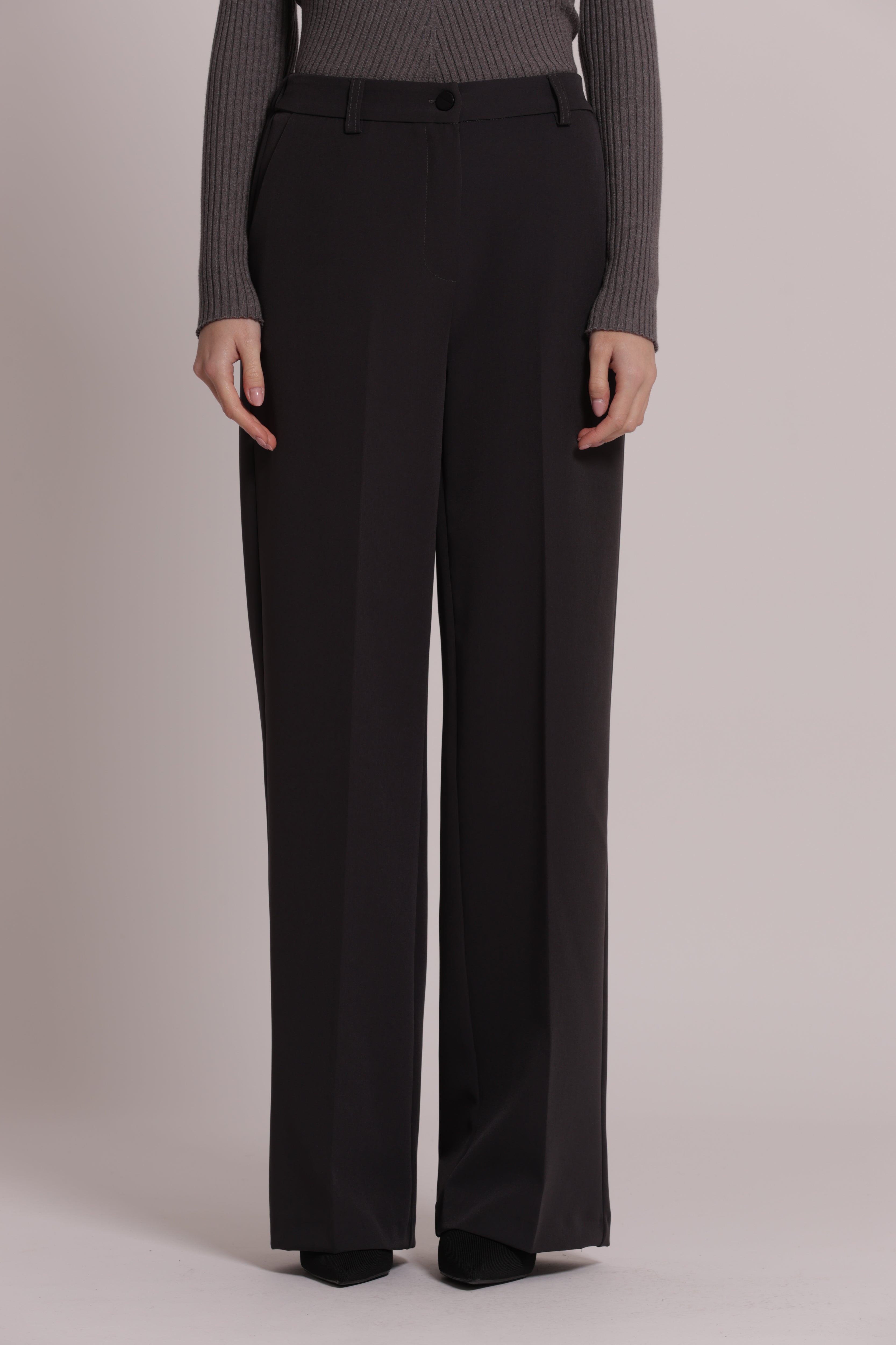 Mimi Mua Palazzo elastico pantalone palazzo tessuto tecnico