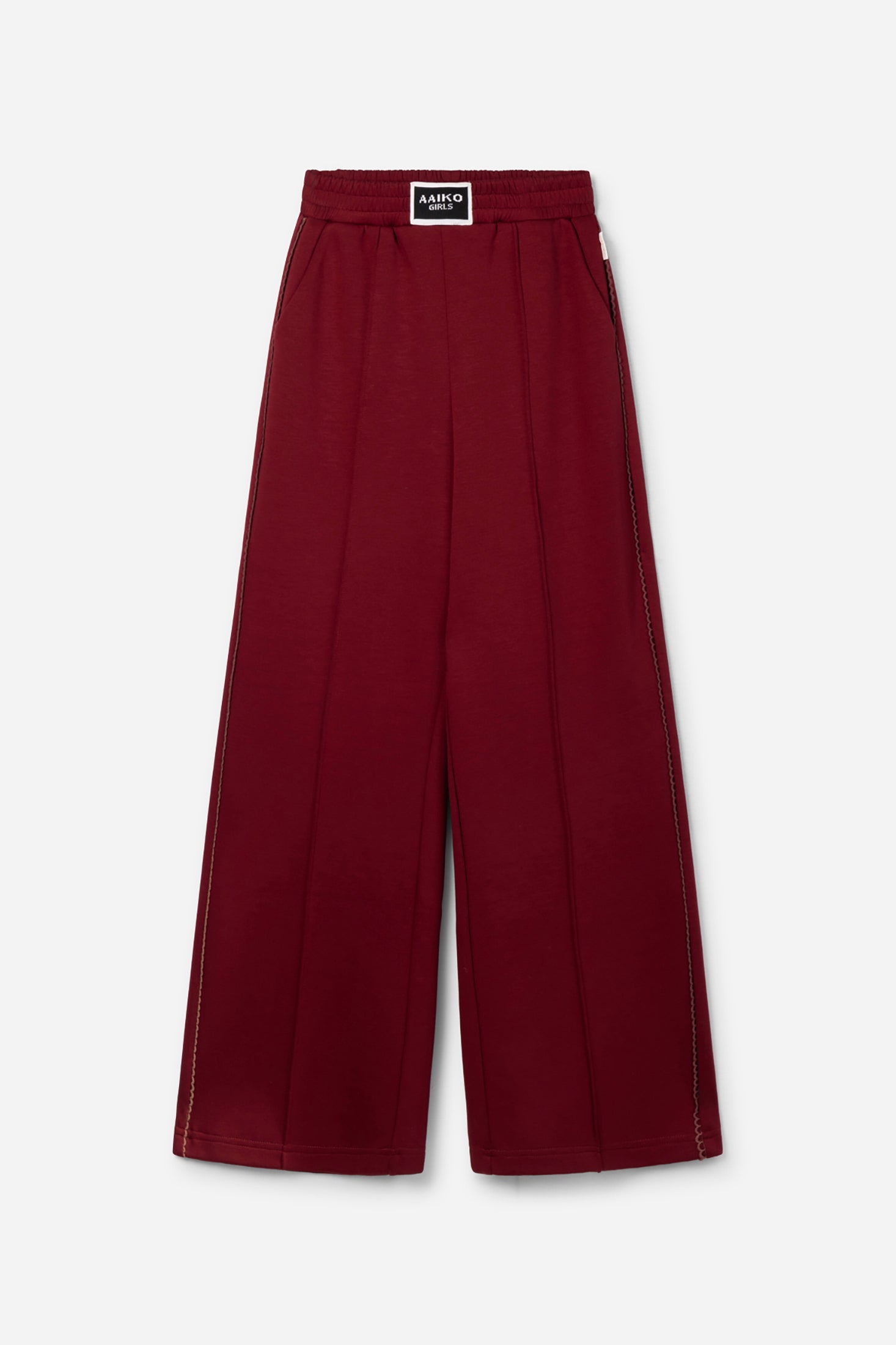 Aaiko Vico pantaloni bordeaux gamba larga
