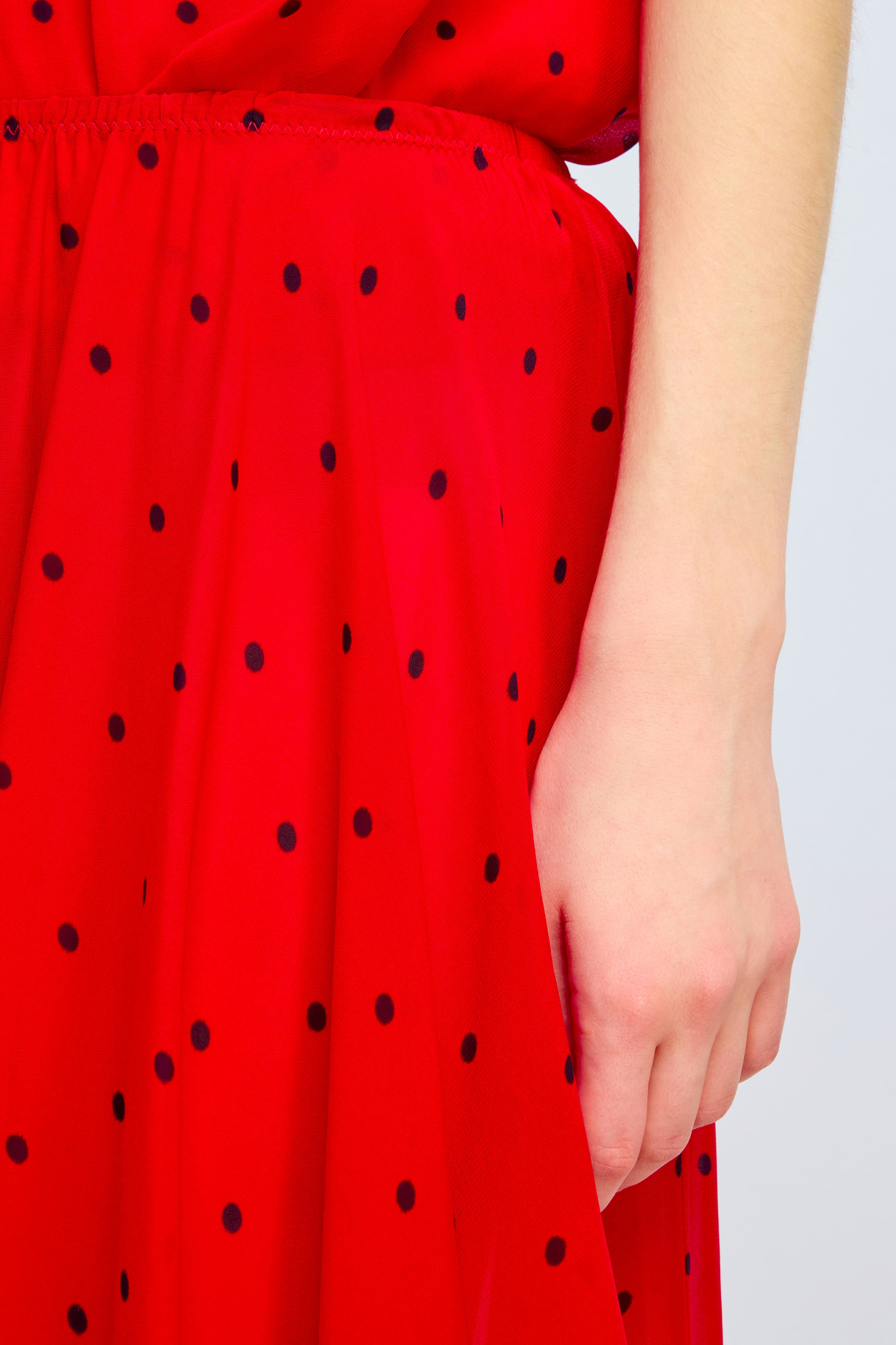 Semicouture Connie gonna georgette pois