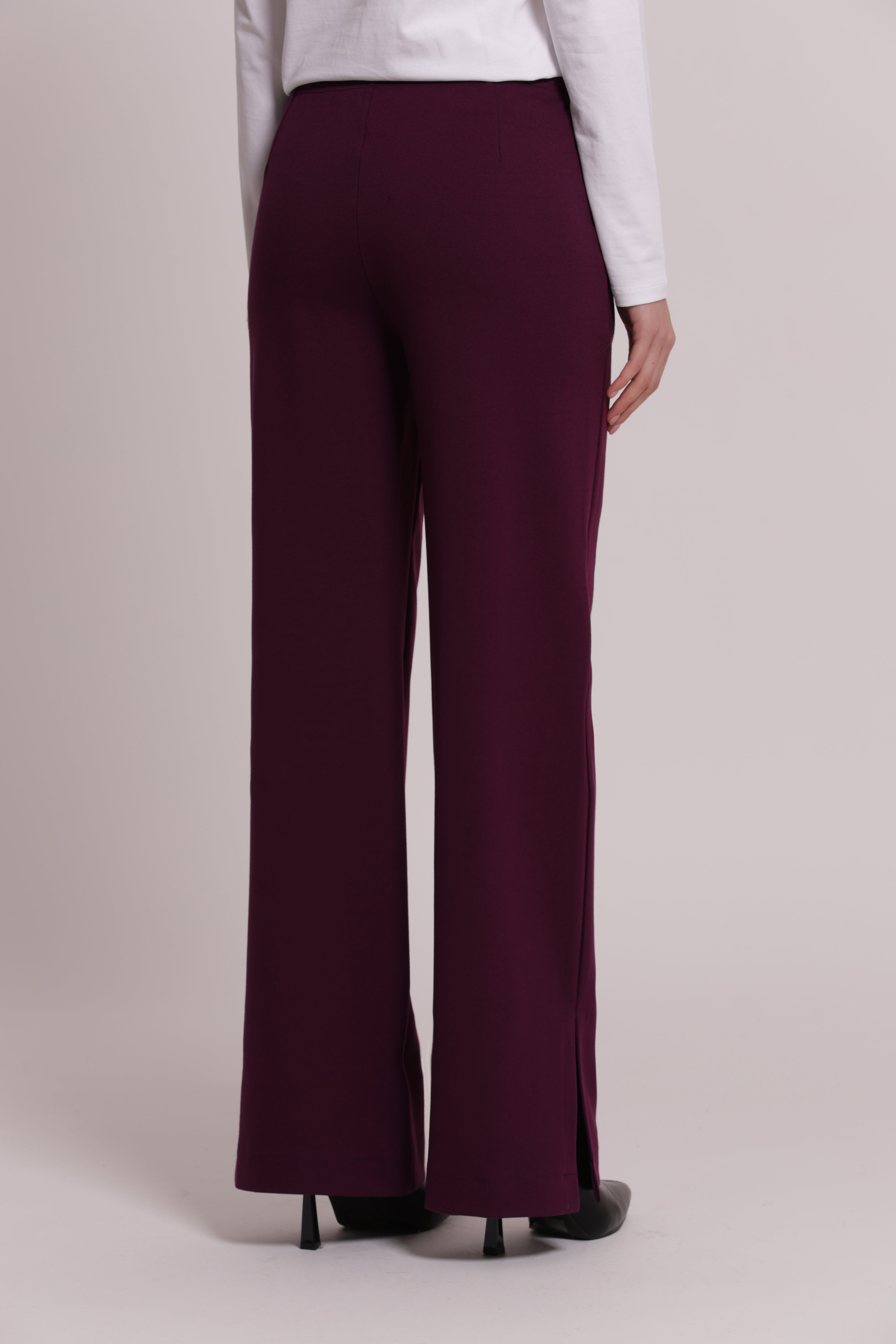Mimi Mua Pantalone Spacco Punto Milano Nero