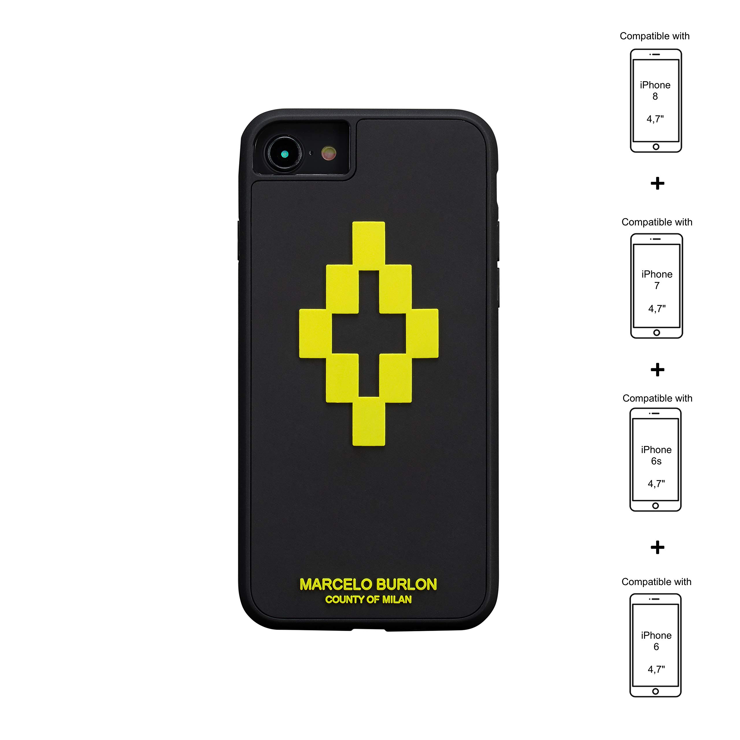 Marcelo Burlon County of Milan cover iPhone 8/7/6 + vetro ultra protettiva