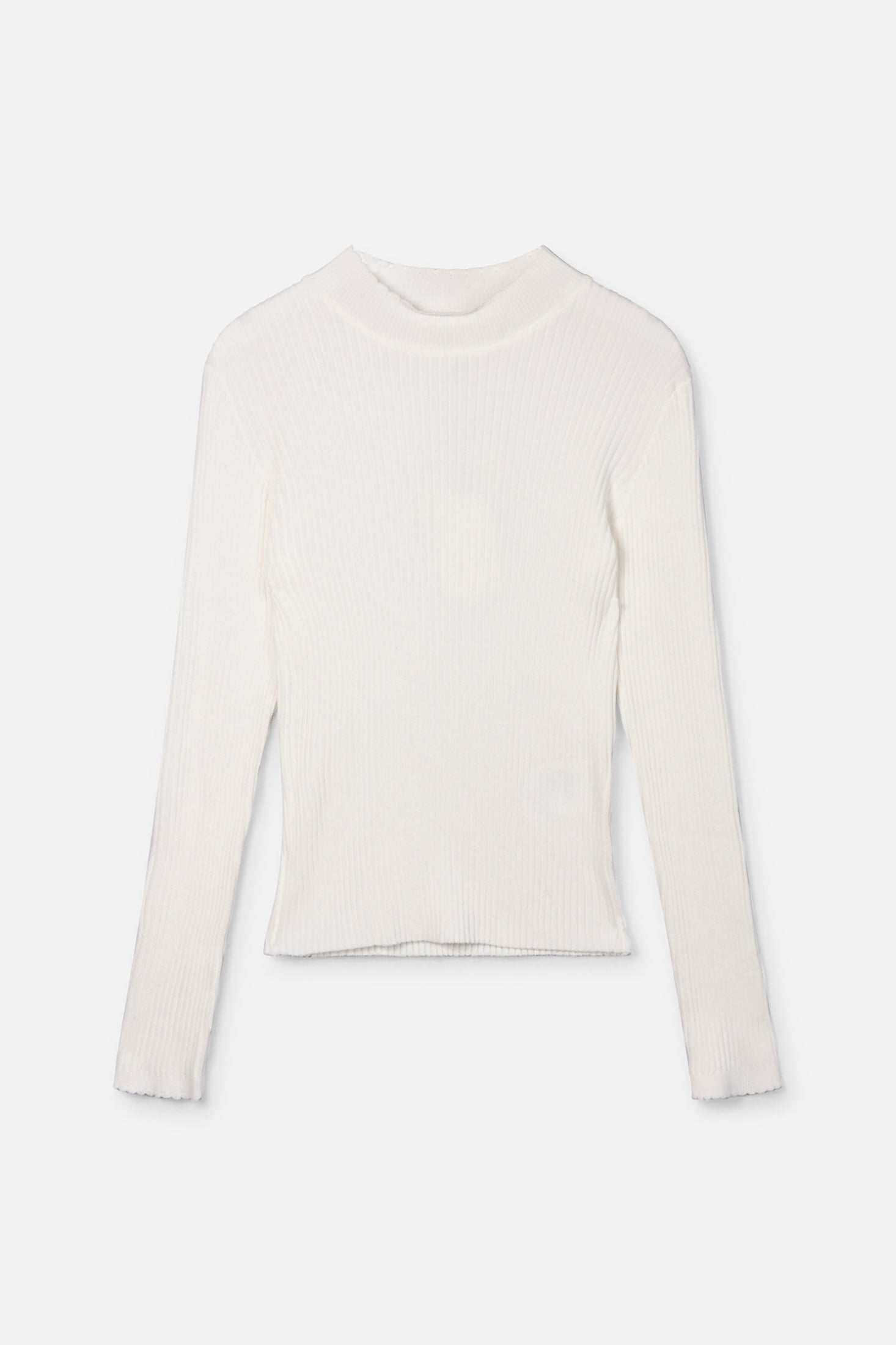 Aaiko Jaro top bianco coste collo alto