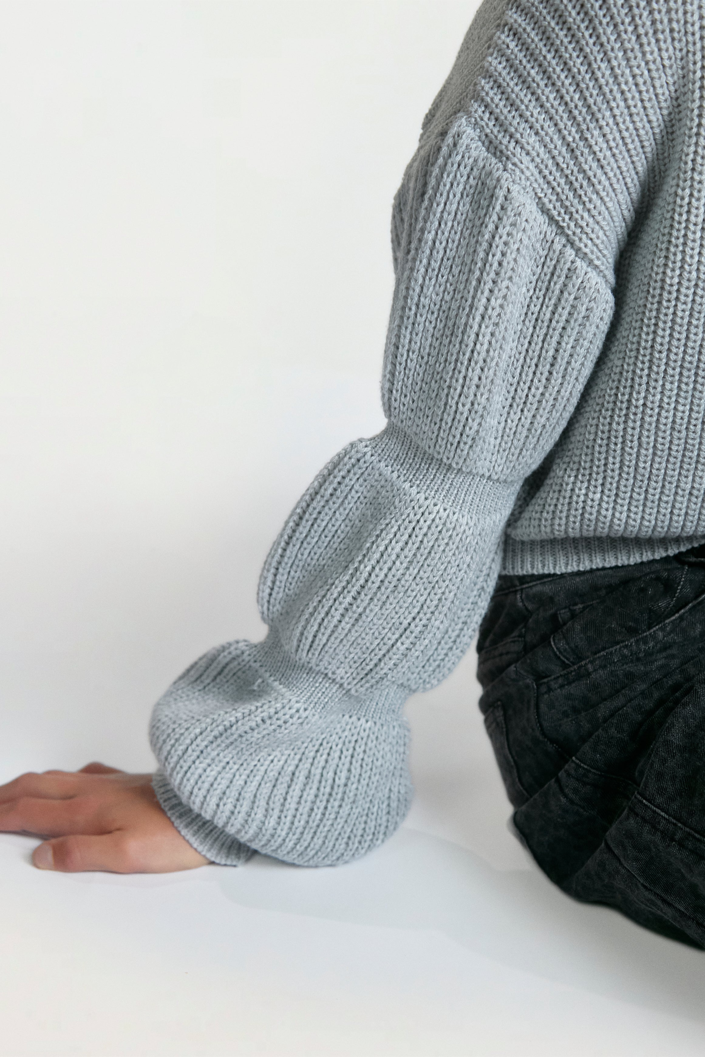 Aaiko Alor maglione grigio melange bambina