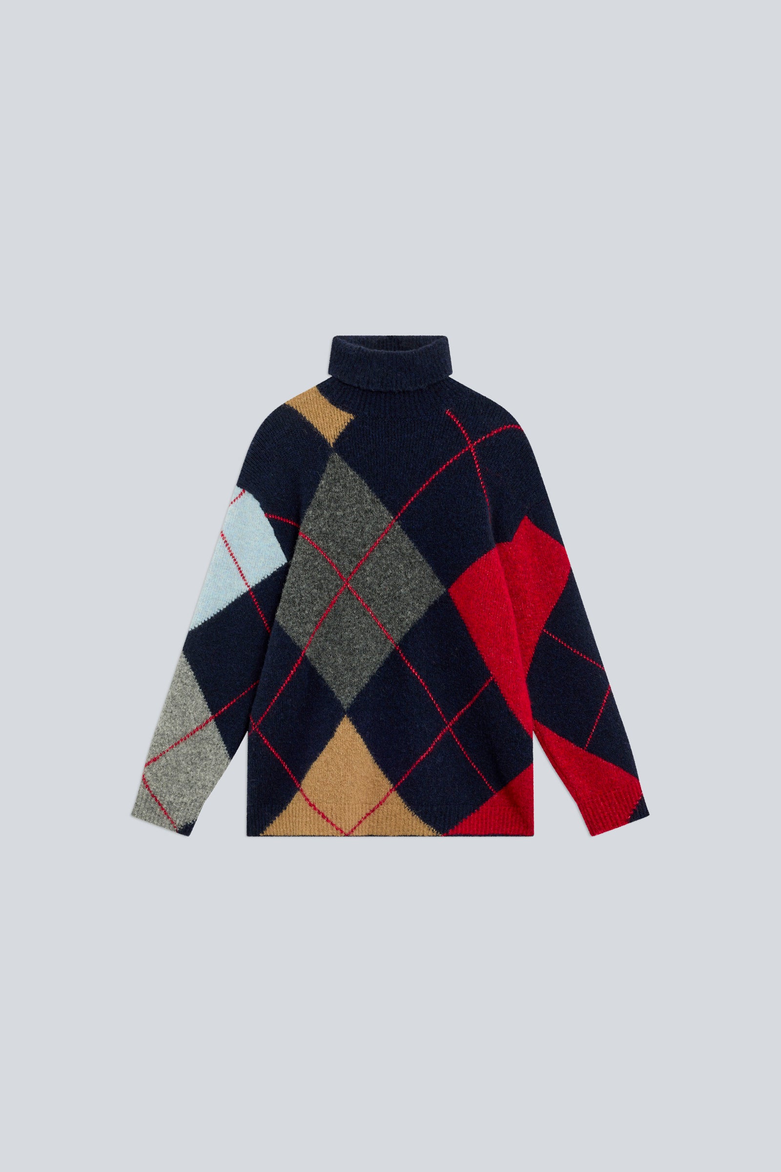 Semicouture Addy Y6WE91 Maglia Dolcevita Rombi Jacquard