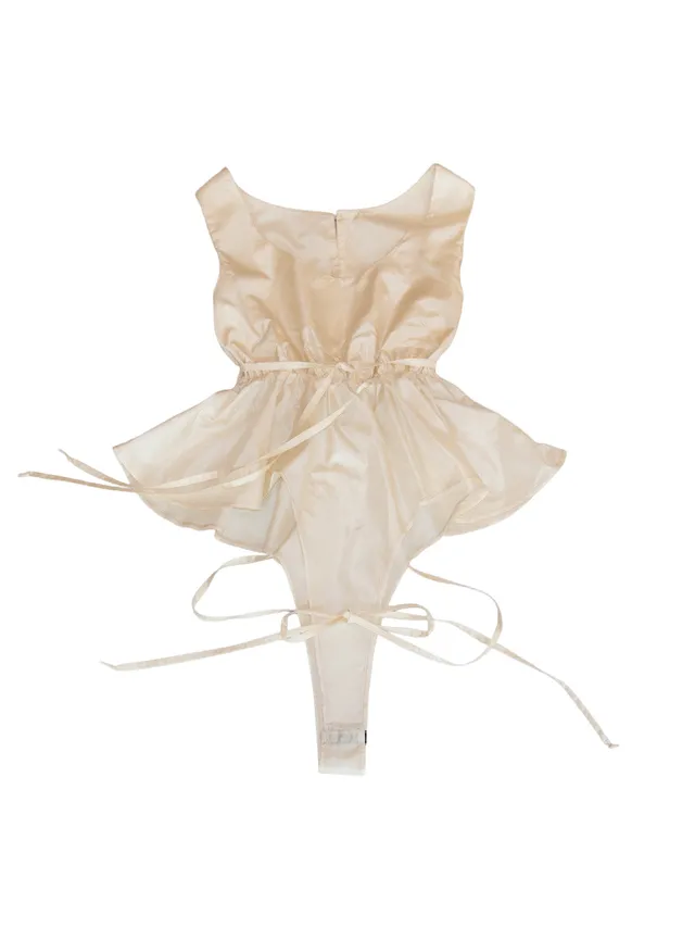 GiglioTigrato Carlota Top body seta crema taffetà